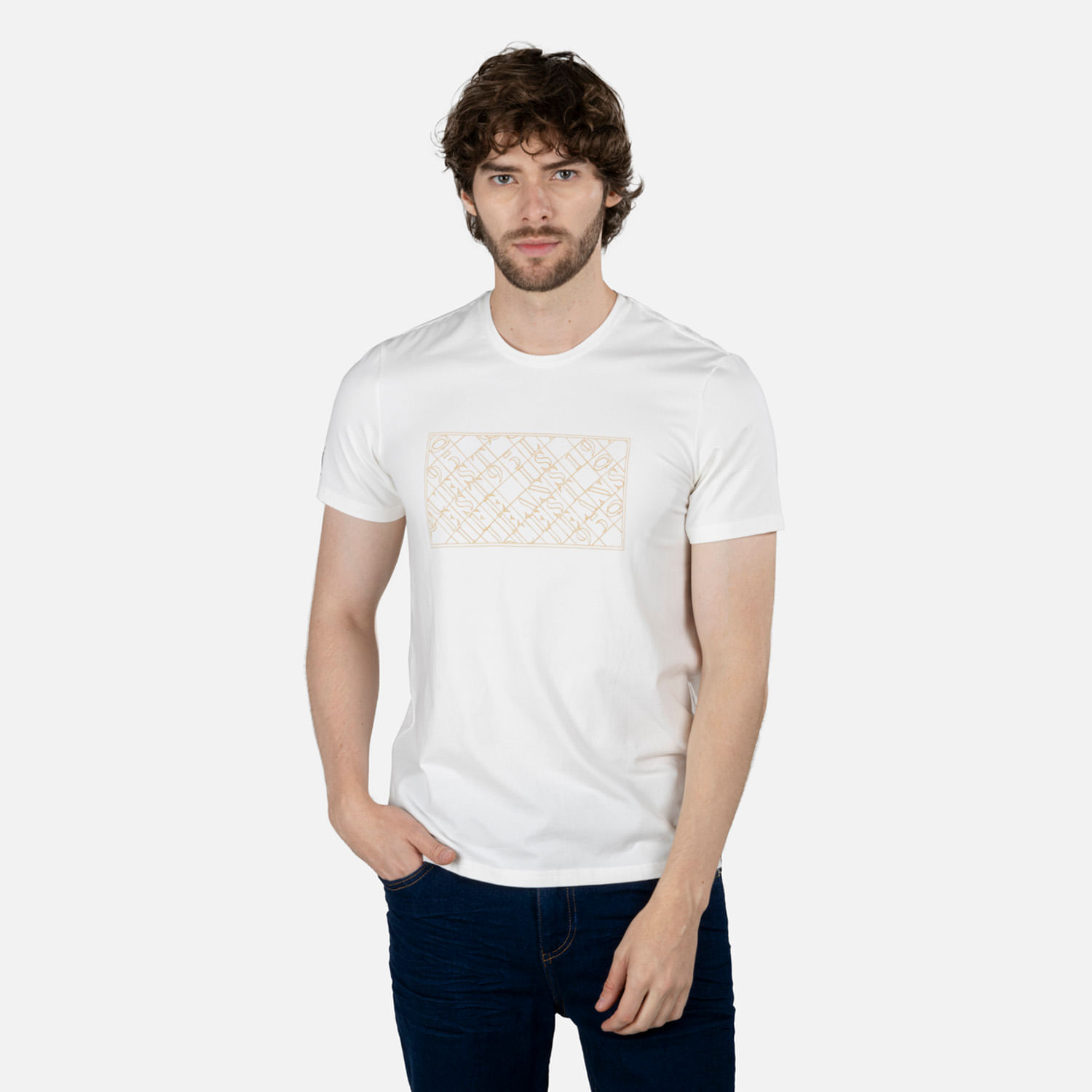Camiseta Premium Manga Corta Color Ivory Para Hombre