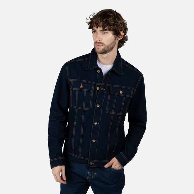 Chaqueta Trucker Color Azul Industry Para Hombre