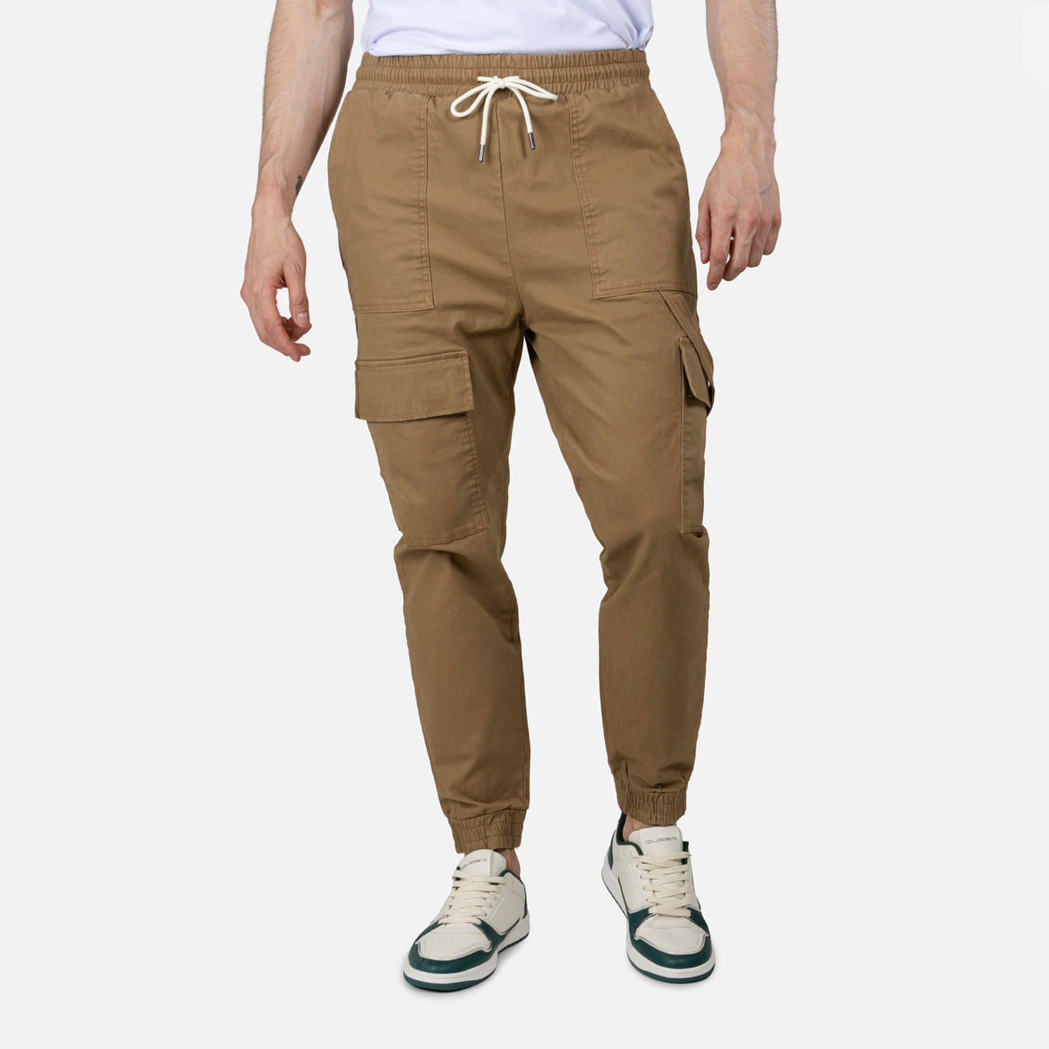 Pantalon Cargo Color Kaki Para Hombre