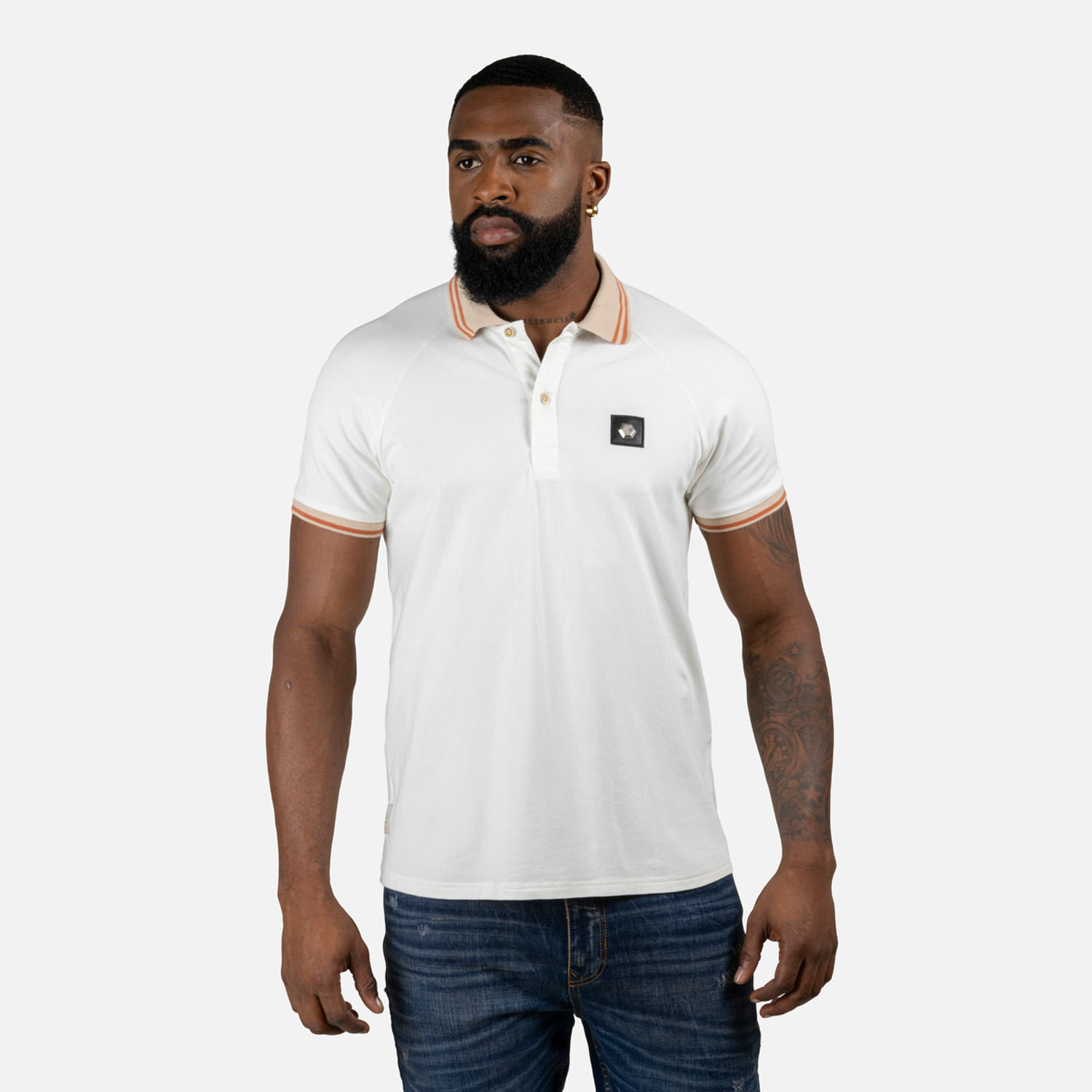 Polo Manga Corta Color Ivory Para Hombre