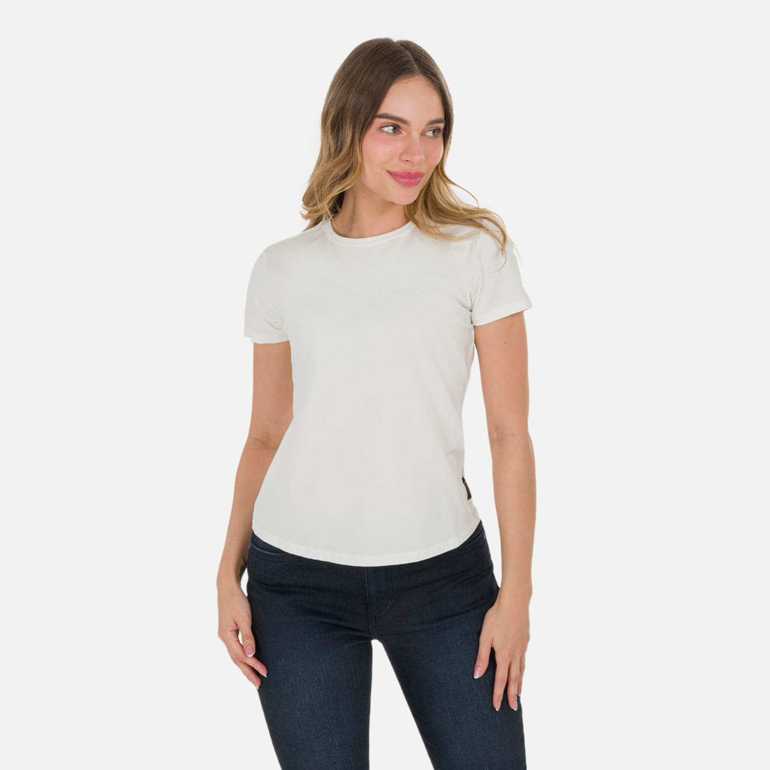 Camiseta Premium Manga Corta Color Ivory Para Mujer