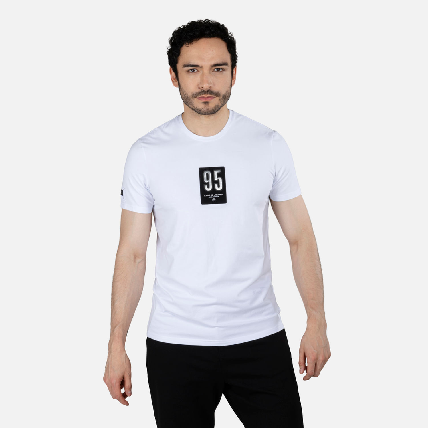 Camiseta Premium Manga Corta Color Blanco Para Hombre