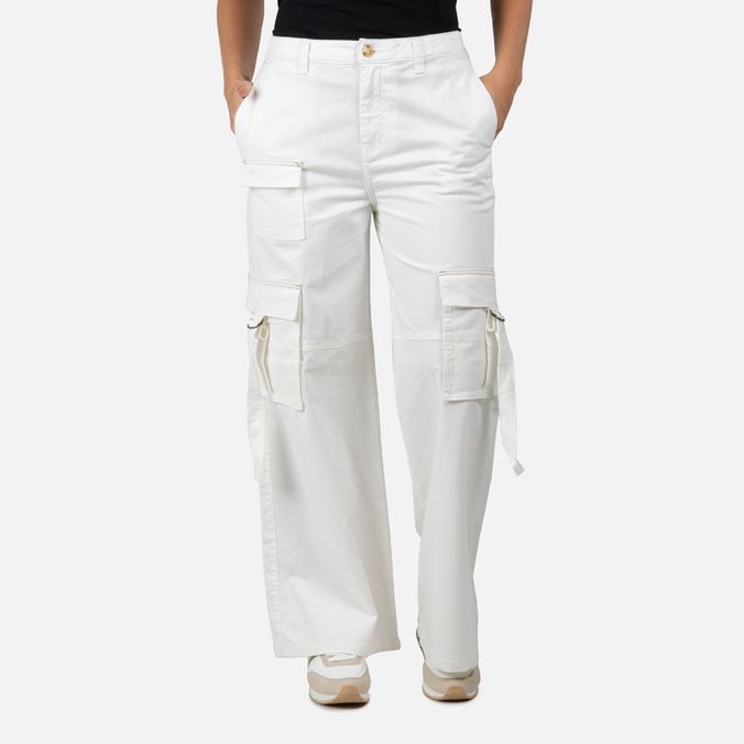 Pantalon Cargo Color Ivory Para Mujer