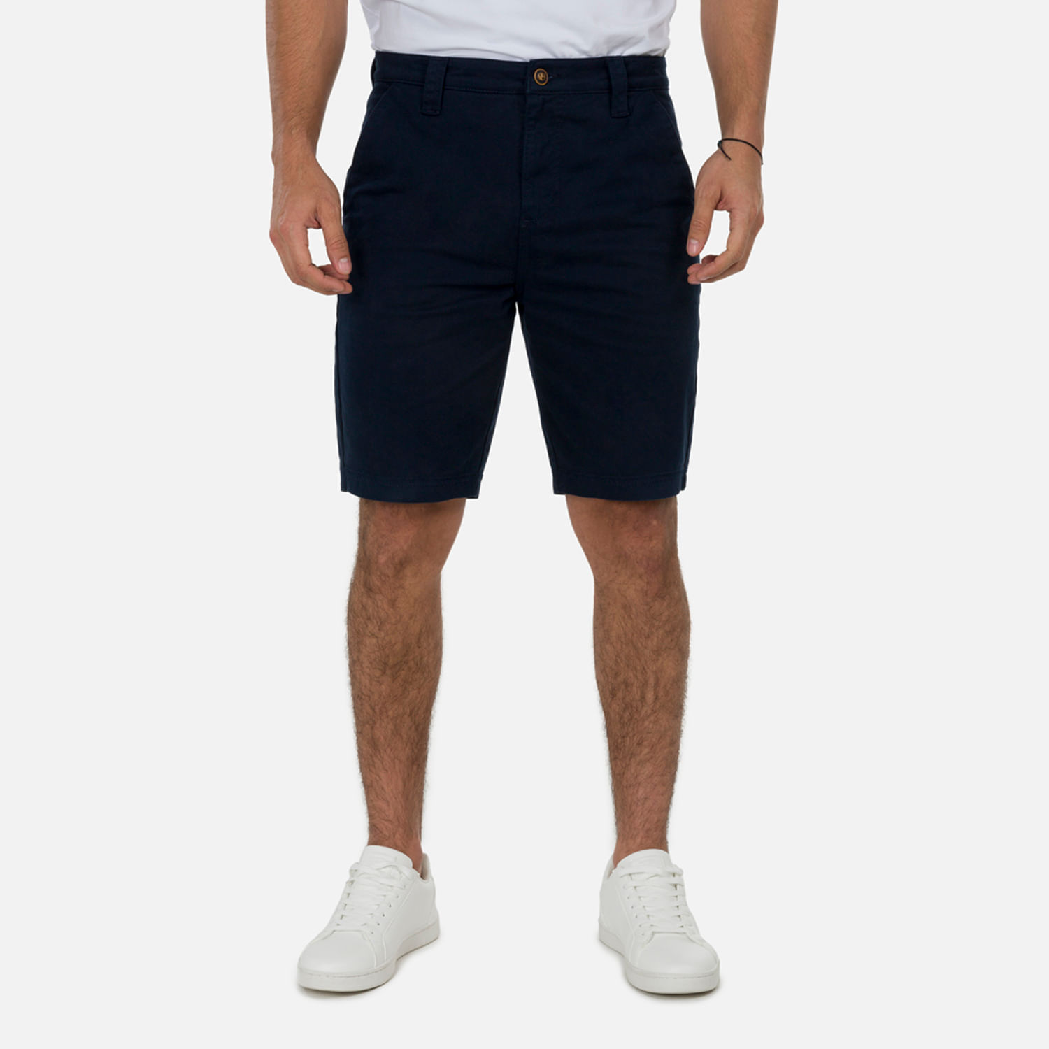 Bermuda Tipo Chino Color Azul Oscuro Para Hombre