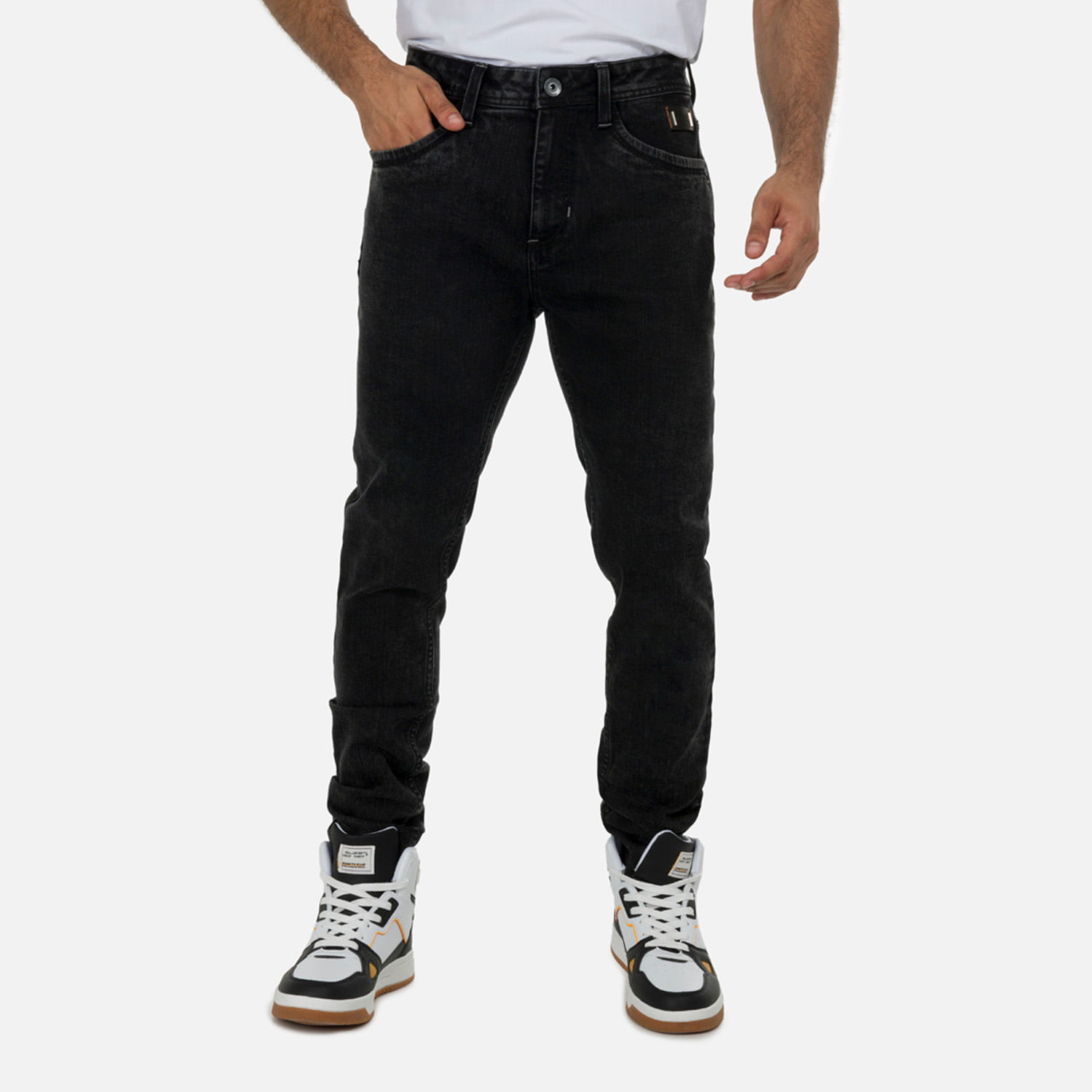 Jean Slim Color Negro Para Hombre