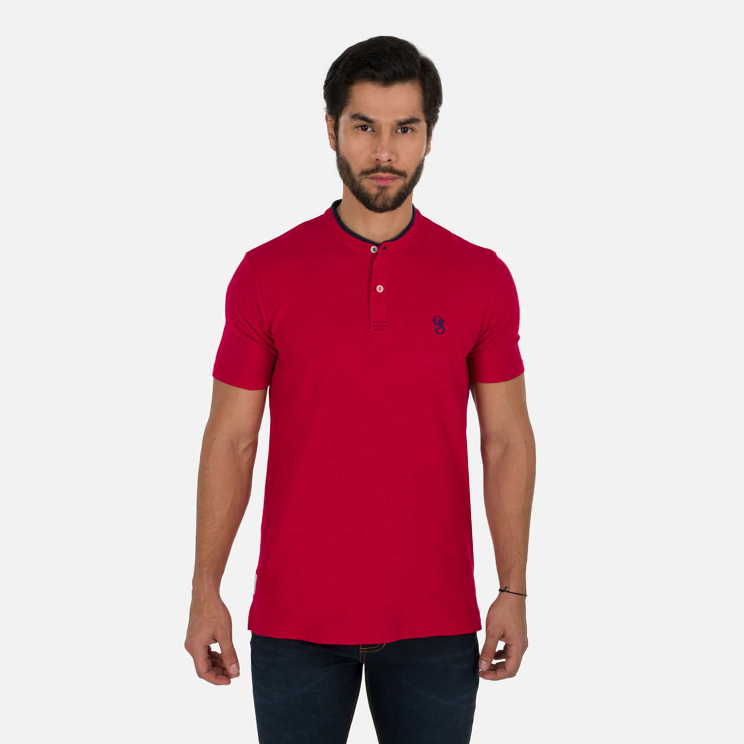 Polo Manga Corta Color Rojo Para Hombre
