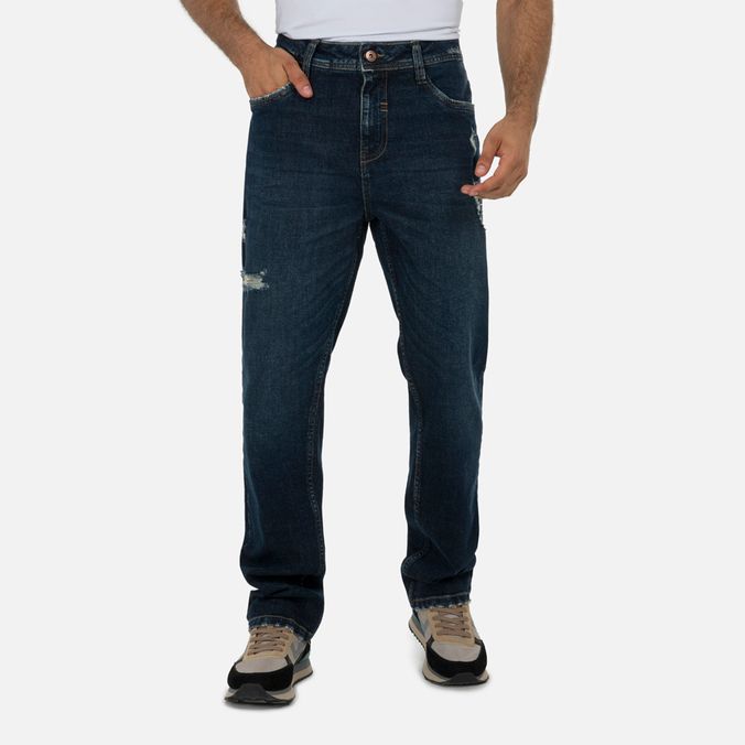 Jean Regular Color Azul Oscuro Para Hombre