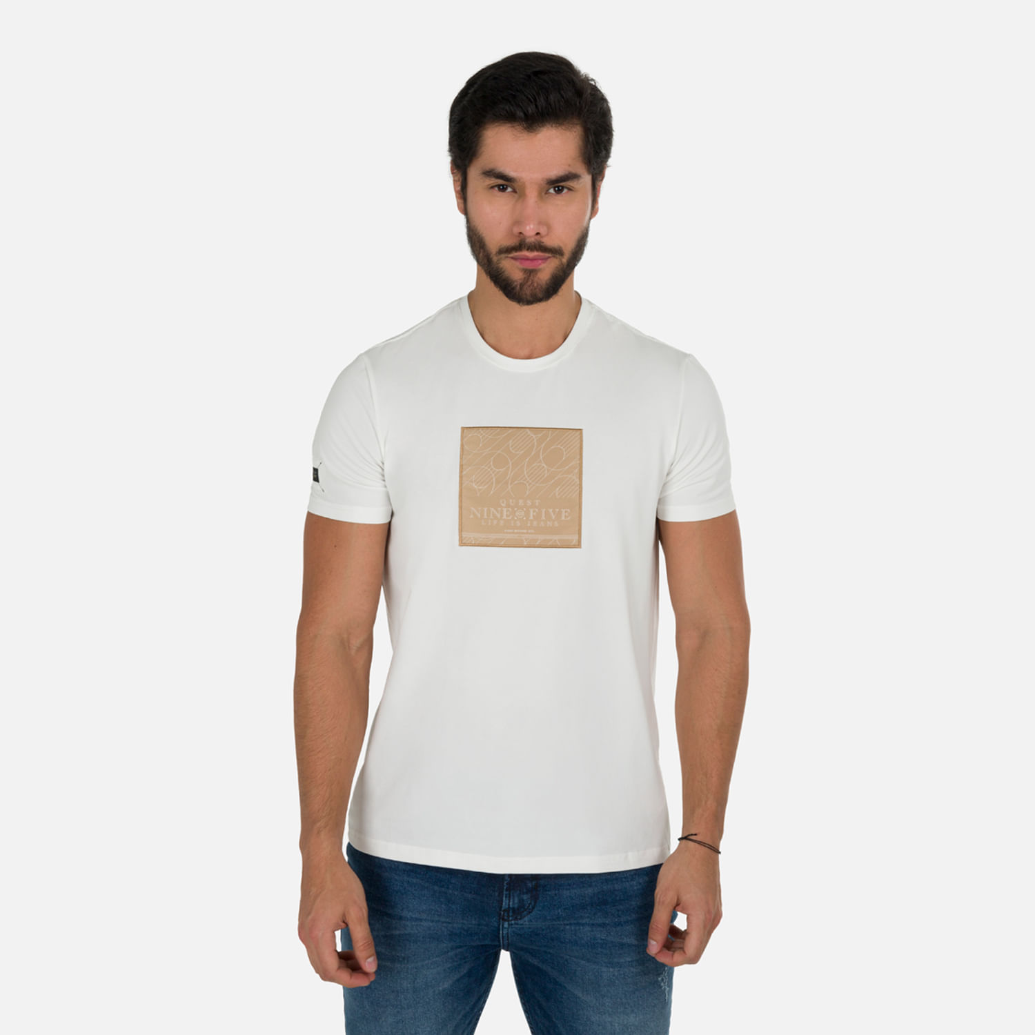 Camiseta Premium Manga Corta Color Ivory Para Hombre