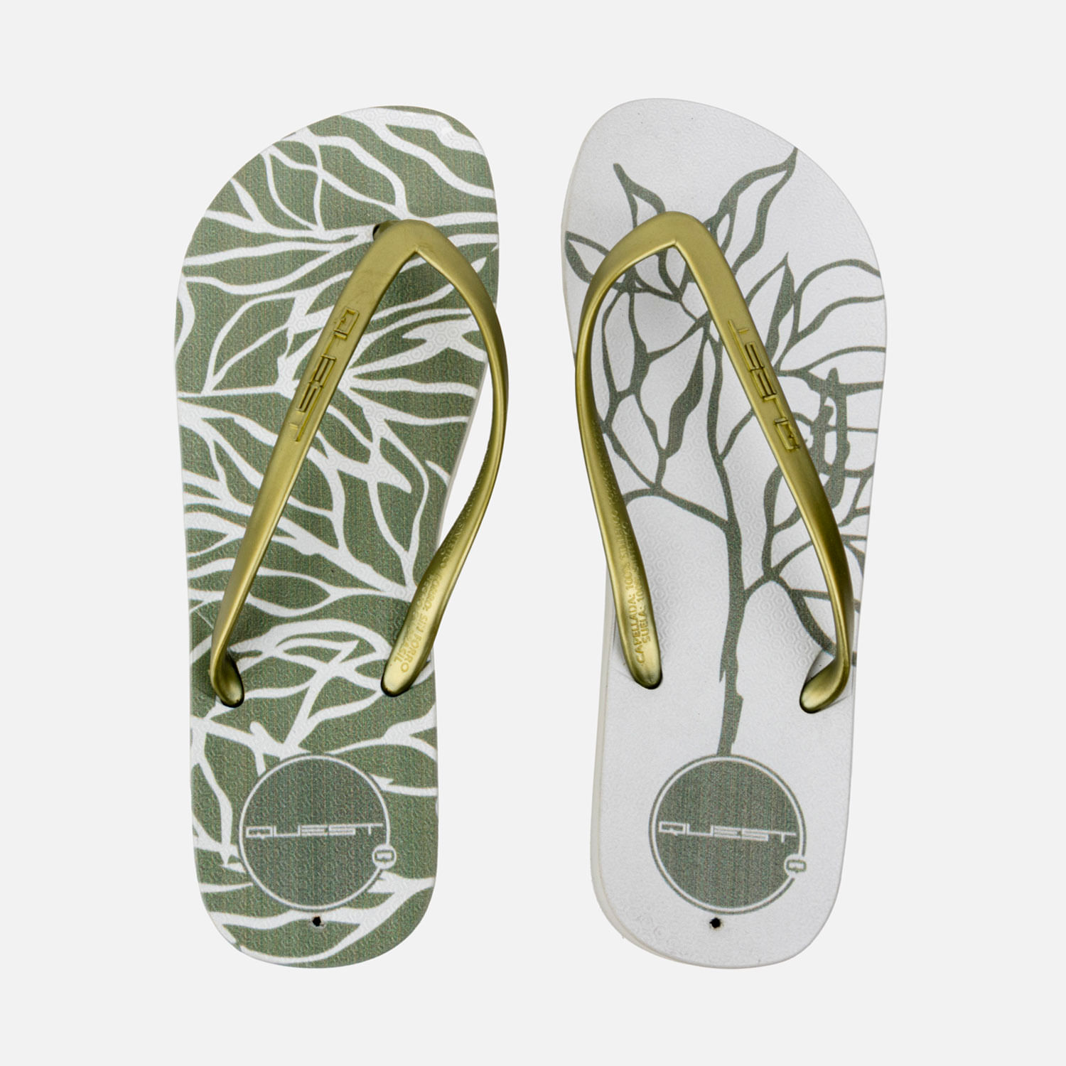 Sandalias Tres Puntadas Color Verde Oil Para Mujer