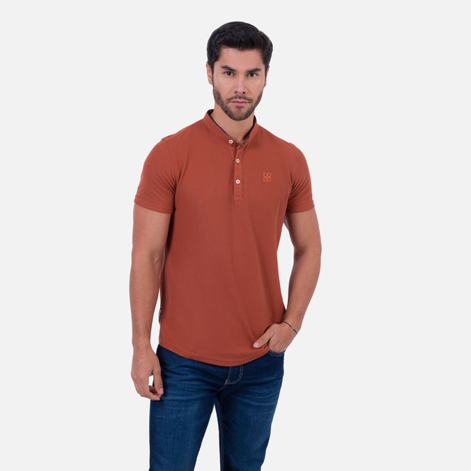 Polo Manga Corta Color Ginger Bread Para Hombre