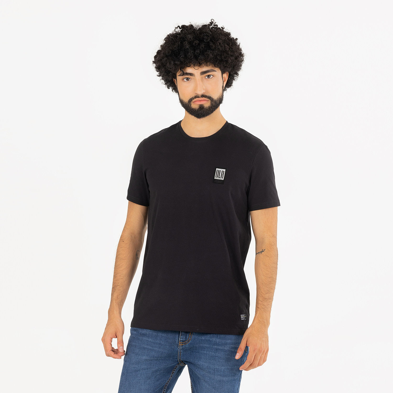Camiseta Premium Manga Corta Color Negro Para Hombre