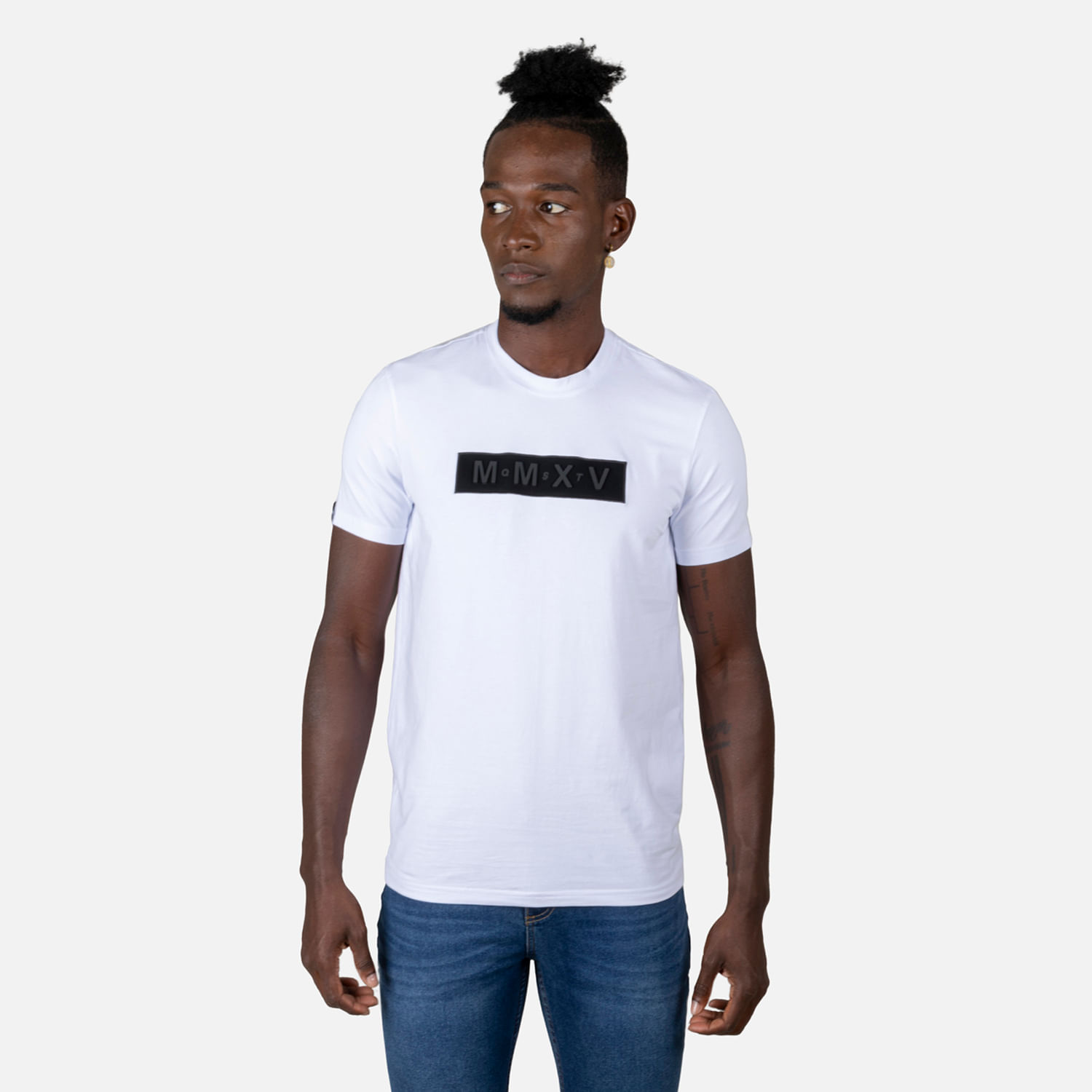 Camiseta Premium Manga Corta Color Blanco Para Hombre