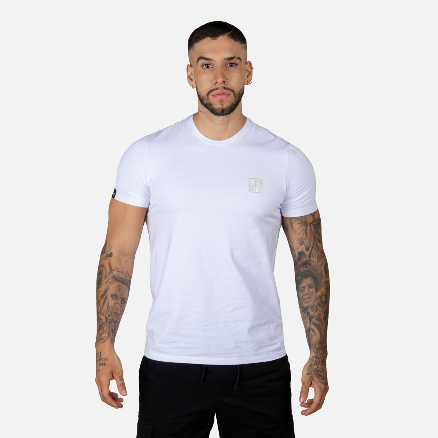 Camiseta Premium Manga Corta Color Blanco Para Hombre