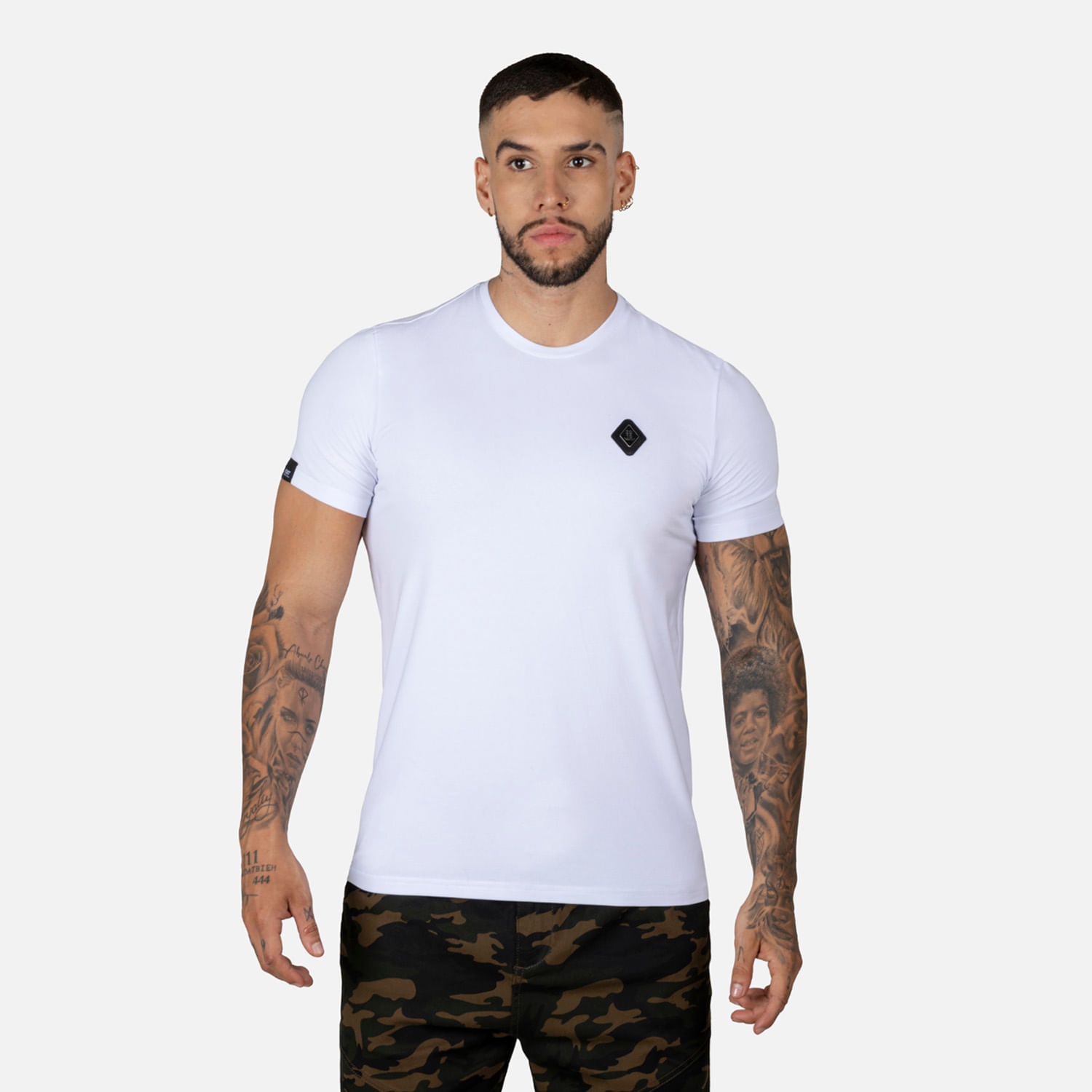 Camiseta Premium Manga Corta Color Blanco Para Hombre