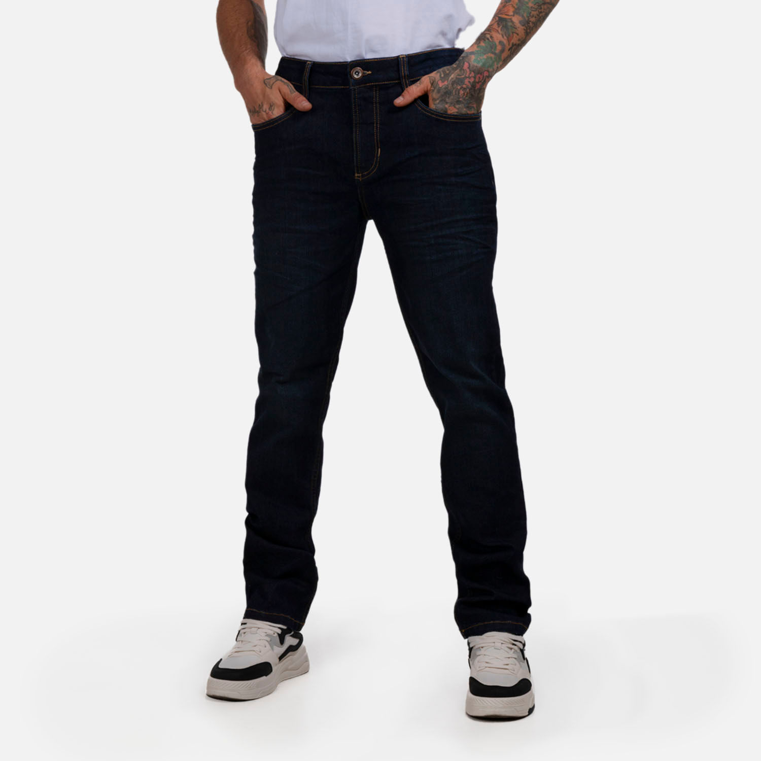 Jean Slim Color Azul Industry Para Hombre