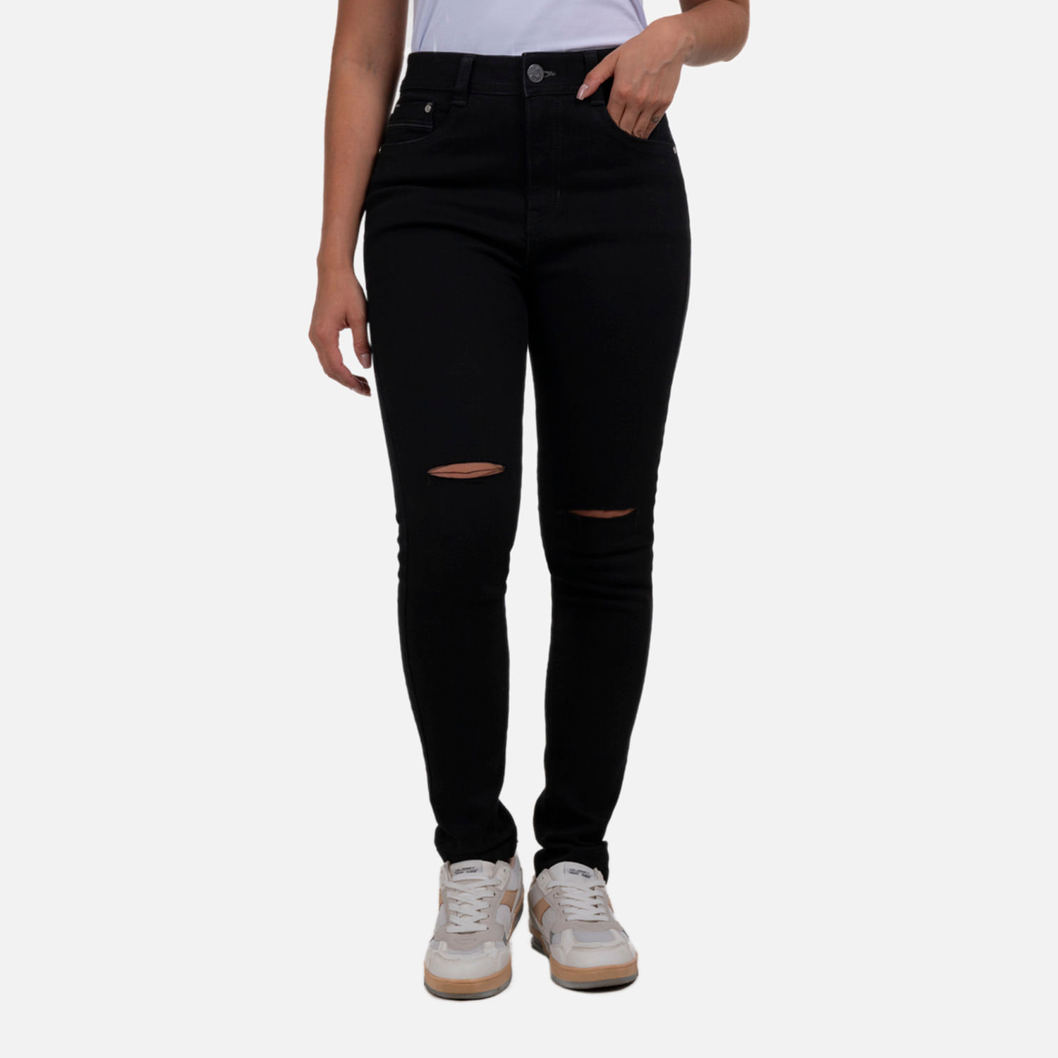 Jean Skinny Color Negro Para Mujer