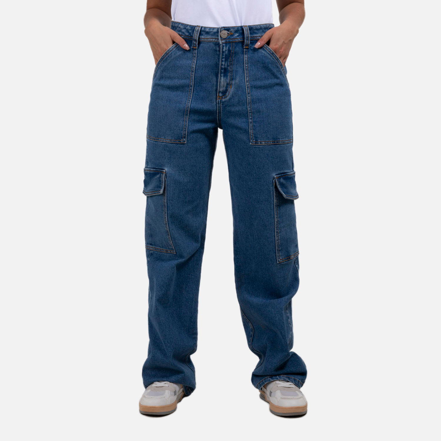 Jean Straight Color Azul Claro Para Mujer