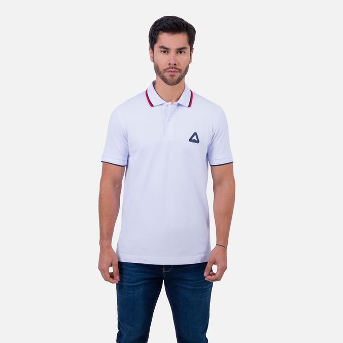 Polo Manga Corta Color Blanco Para Hombre