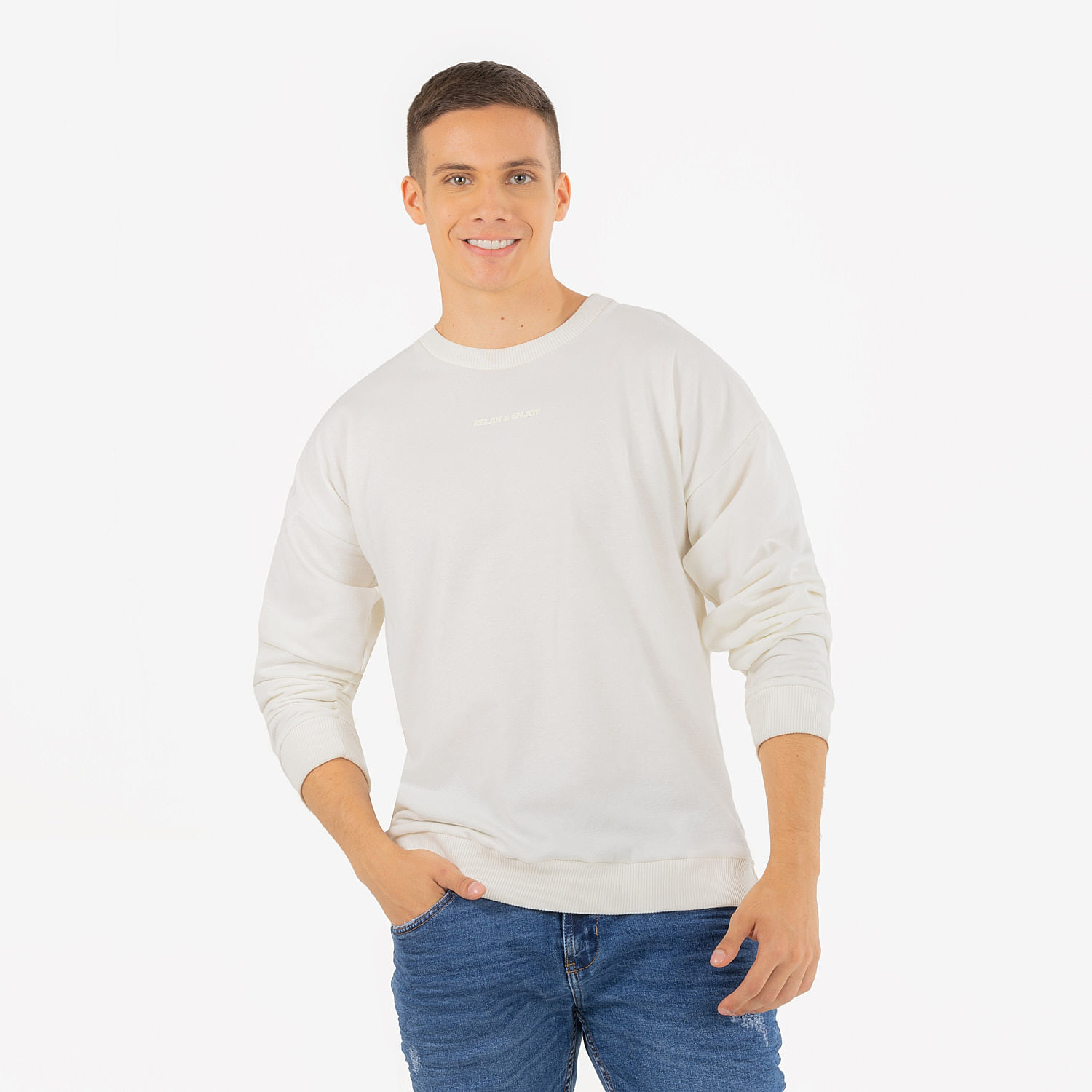 Buzo Cerrado Color Beige Medio Para Hombre