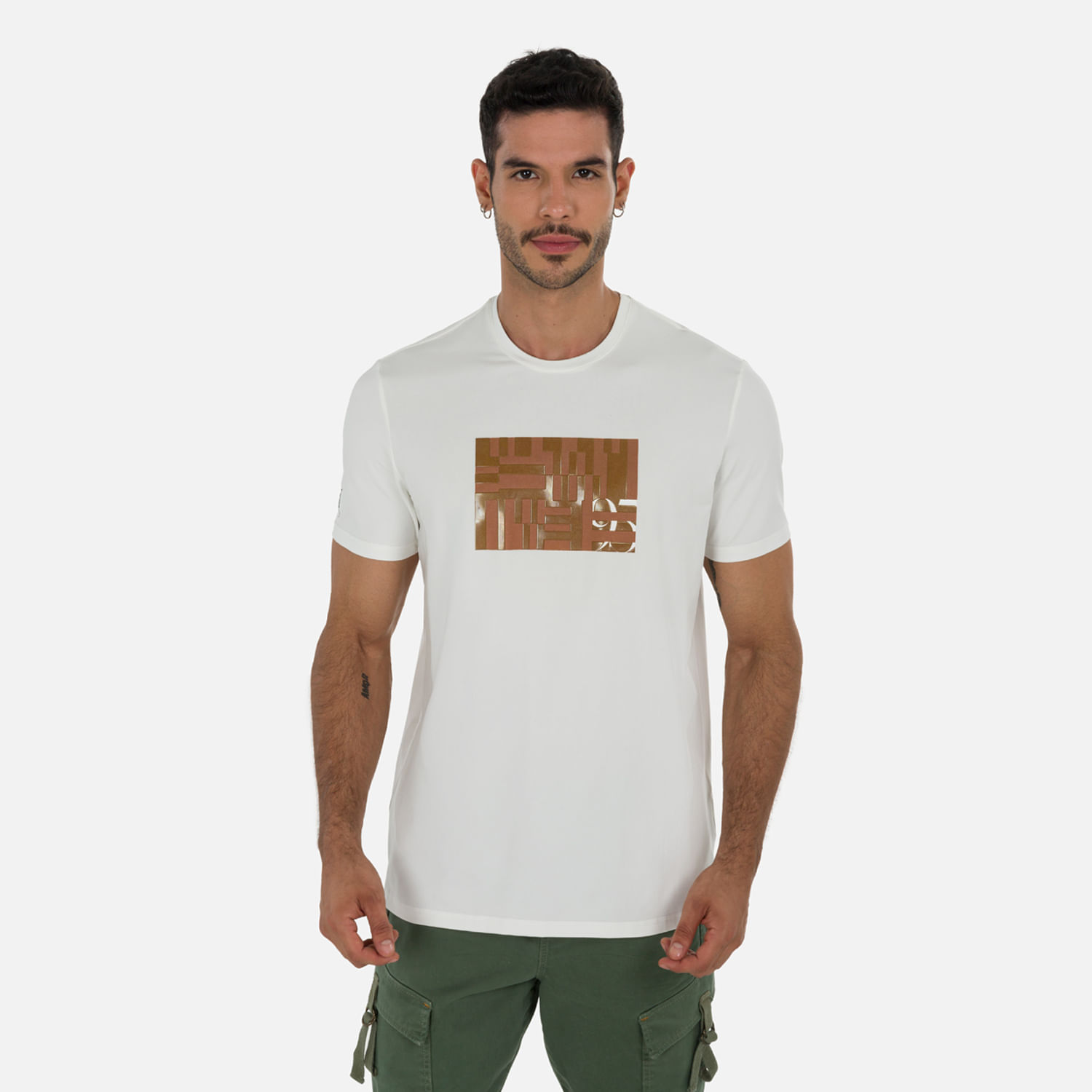 Camiseta Premium Manga Corta Color Ivory Para Hombre