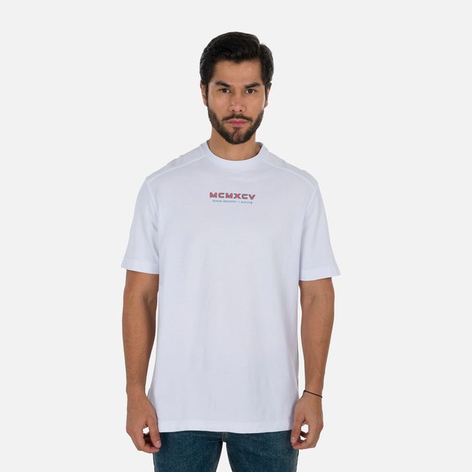 Camiseta Manga Corta Color Blanco Para Hombre