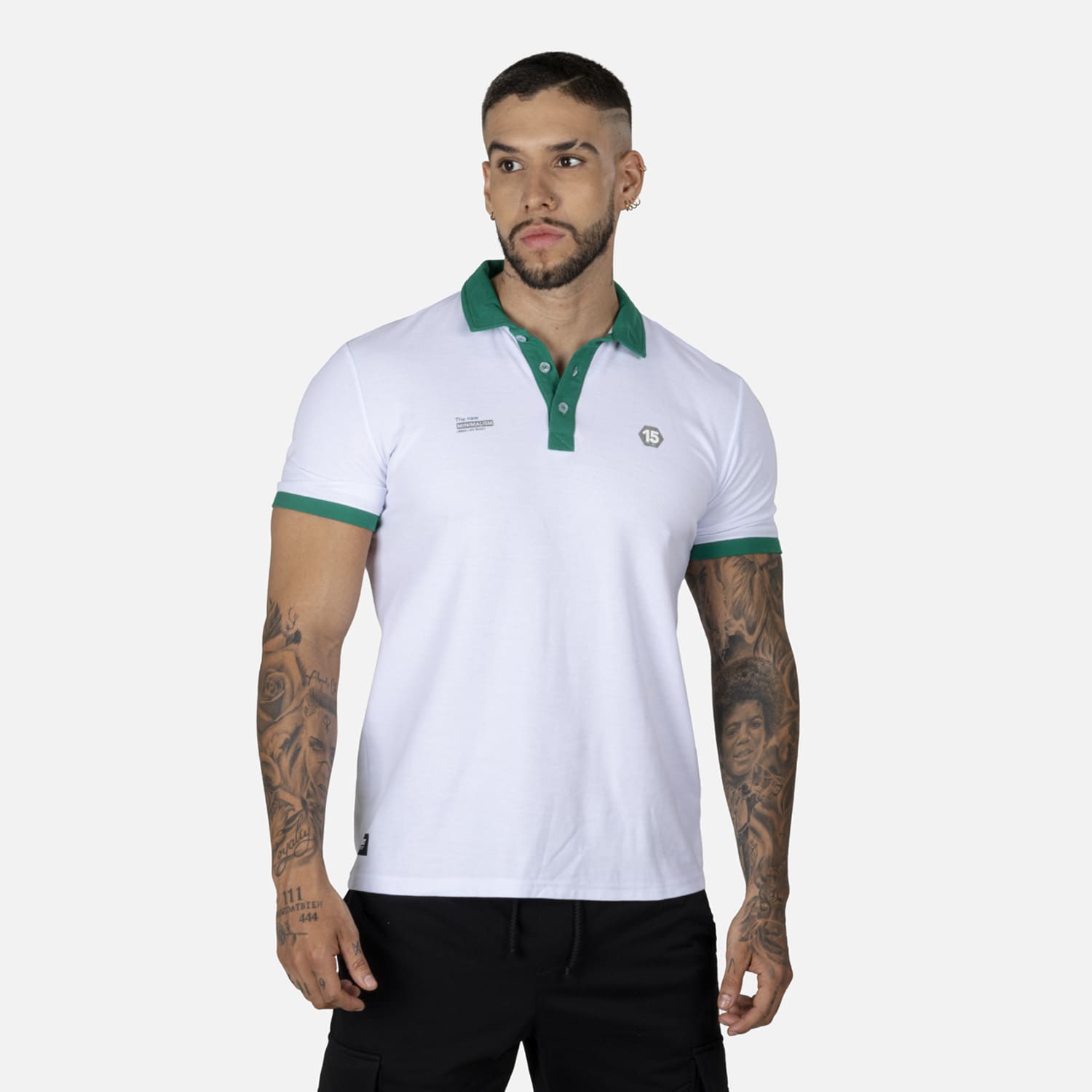 Polo Manga Corta Color Blanco Para Hombre