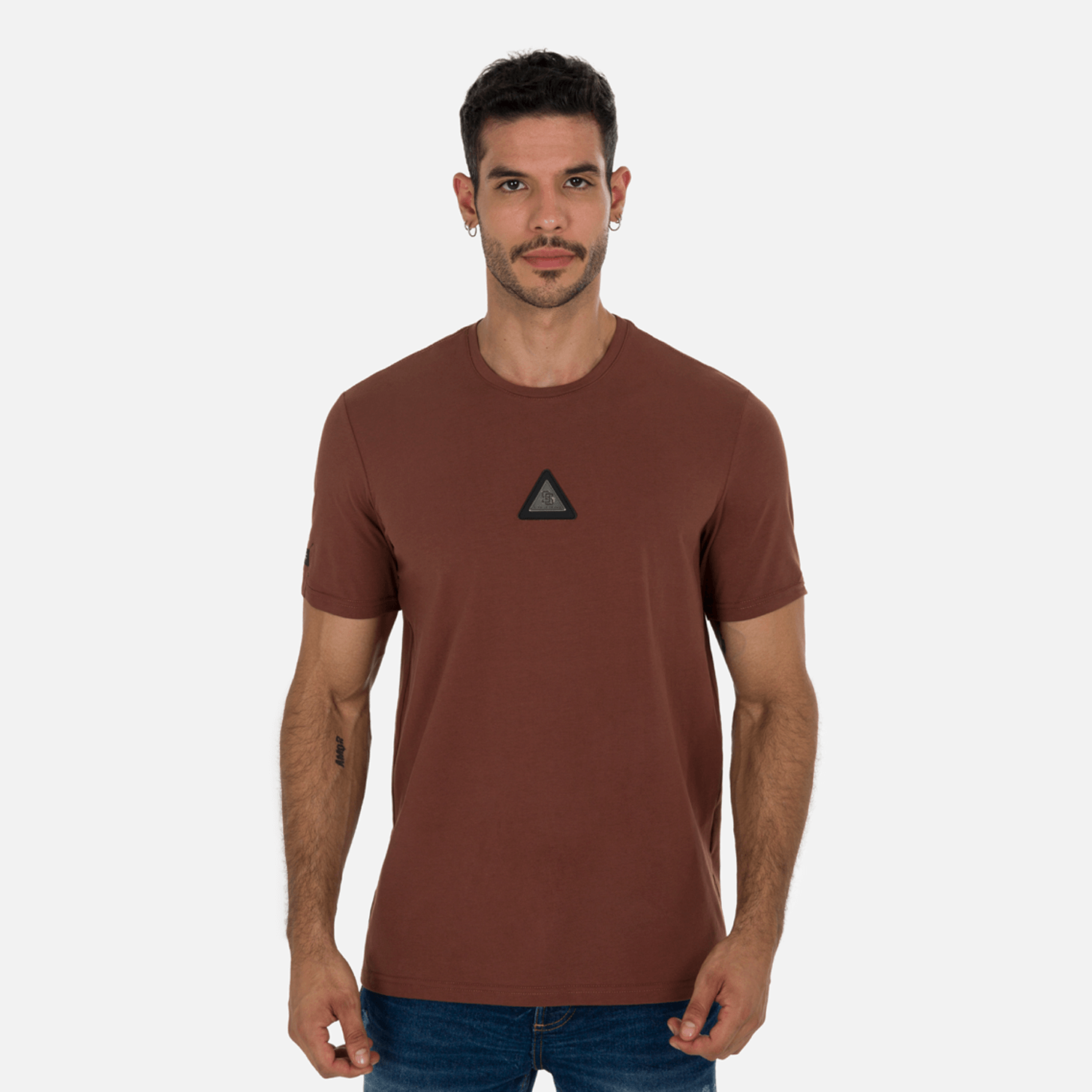 Camiseta Premium Manga Corta Color Brunette Para Hombre