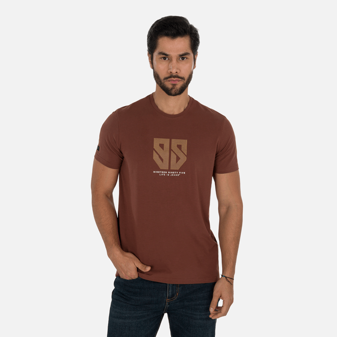 Camiseta Premium Manga Corta Color Brunette Para Hombre