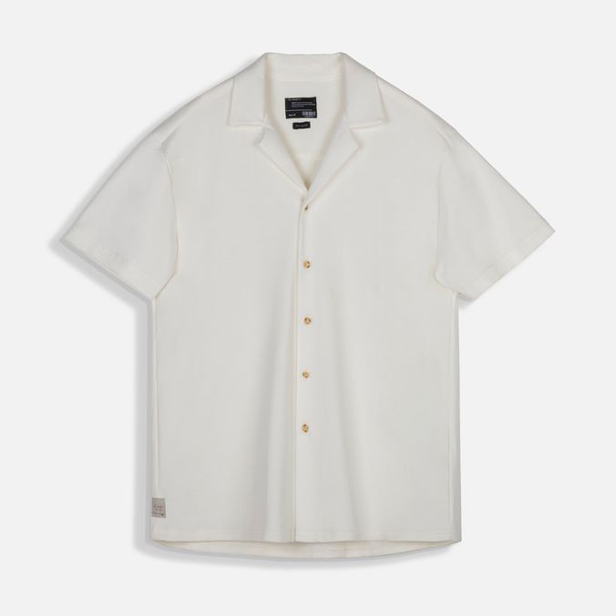 Camisa Manga Corta Color Ivory Para Hombre