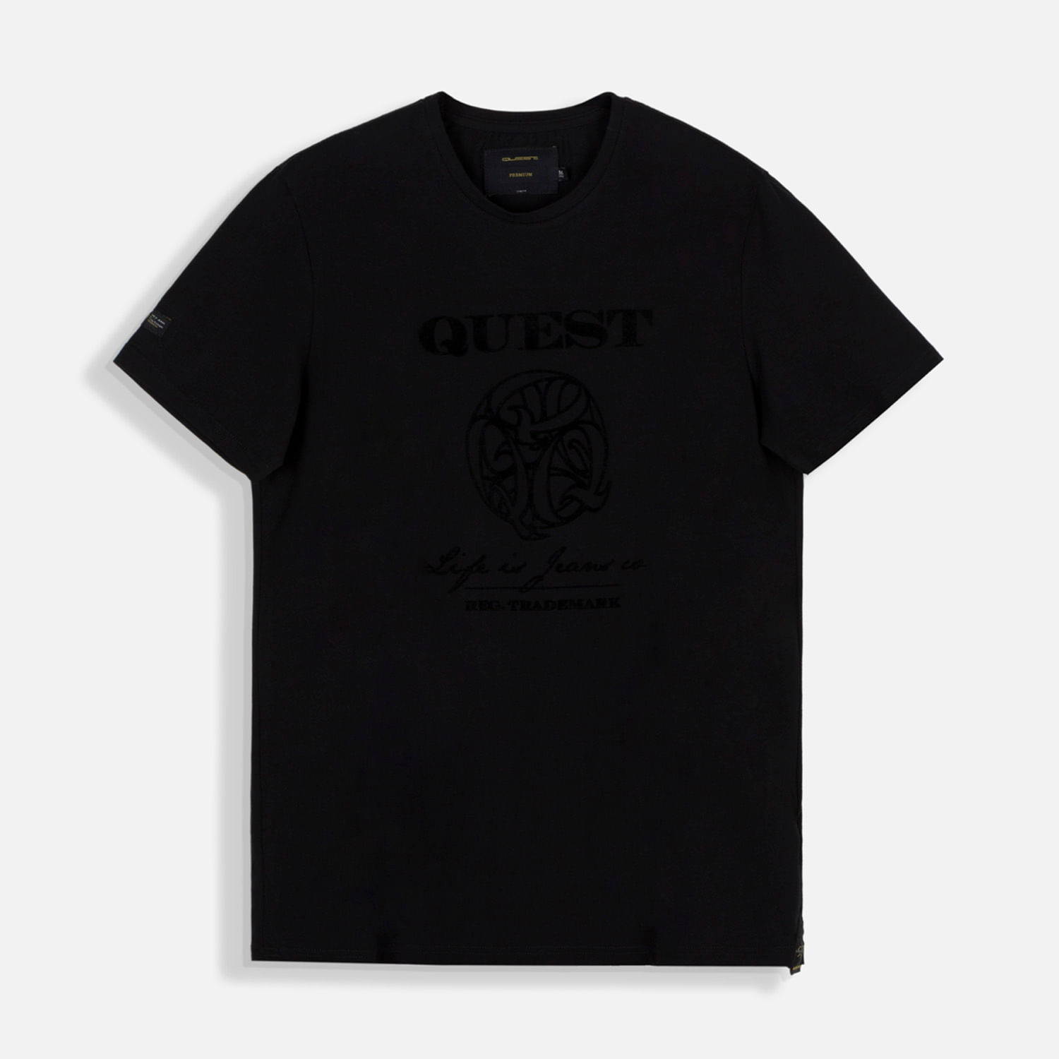 Camiseta Premium Manga Corta Color Negro Para Hombre