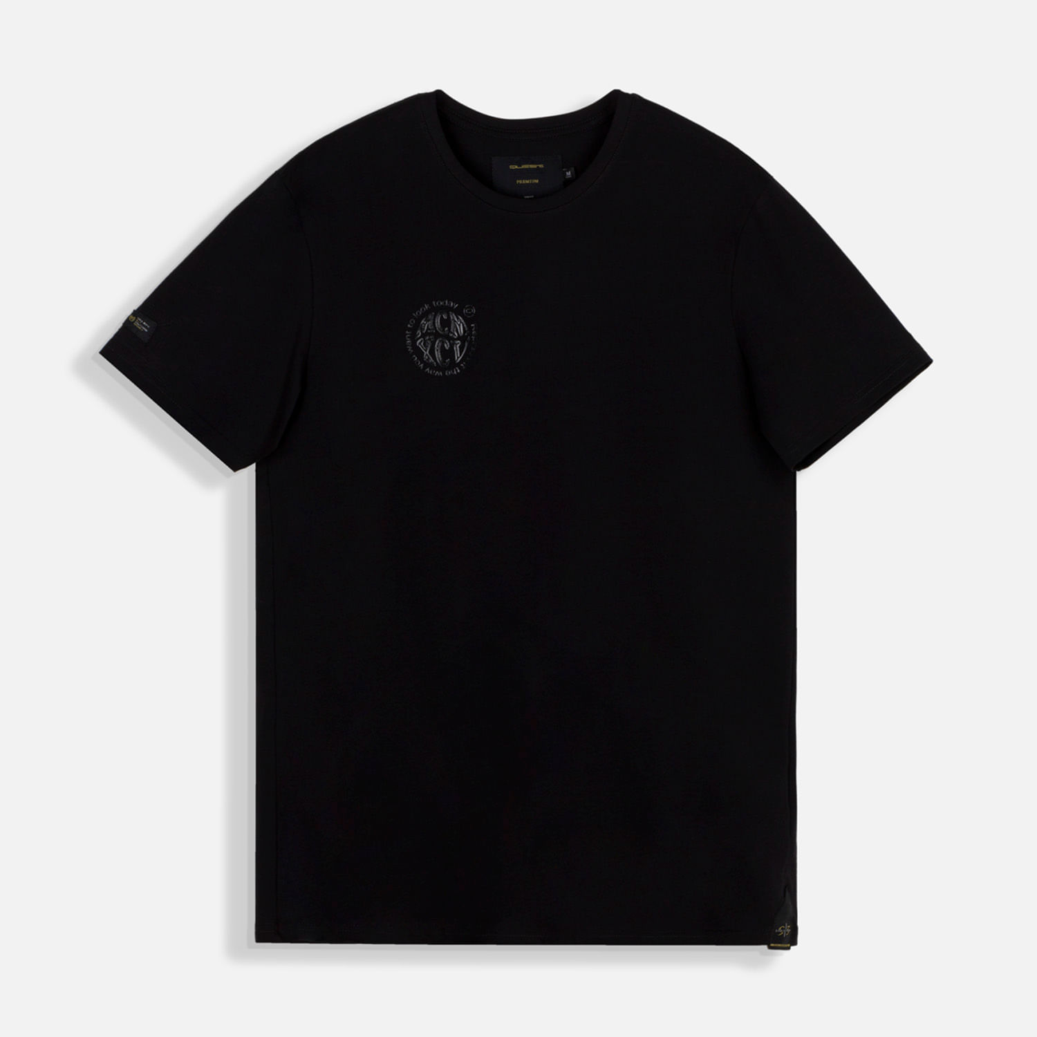 Camiseta Premium Manga Corta Color Negro Para Hombre
