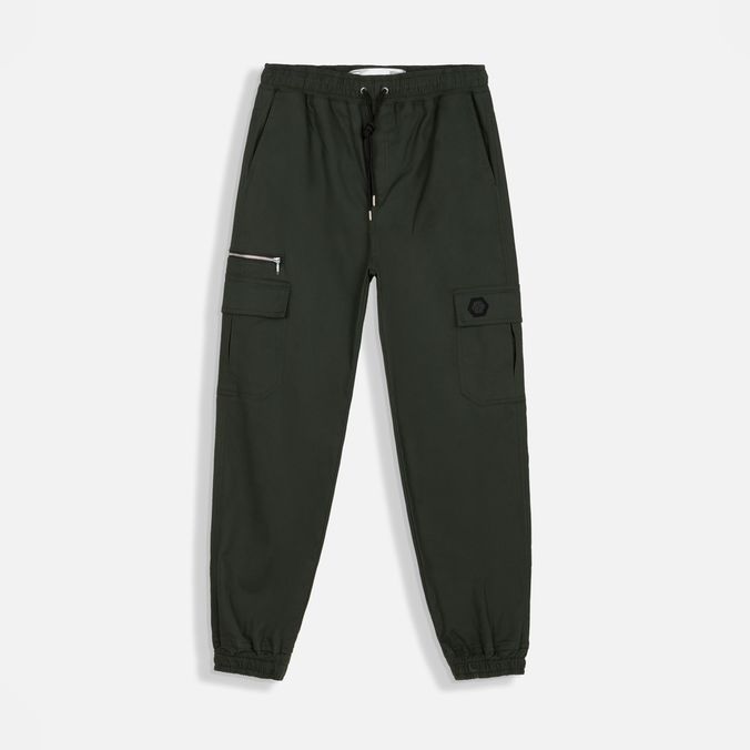 Pantalon Cargo Color Verde Militar Oscuro Para Hombre