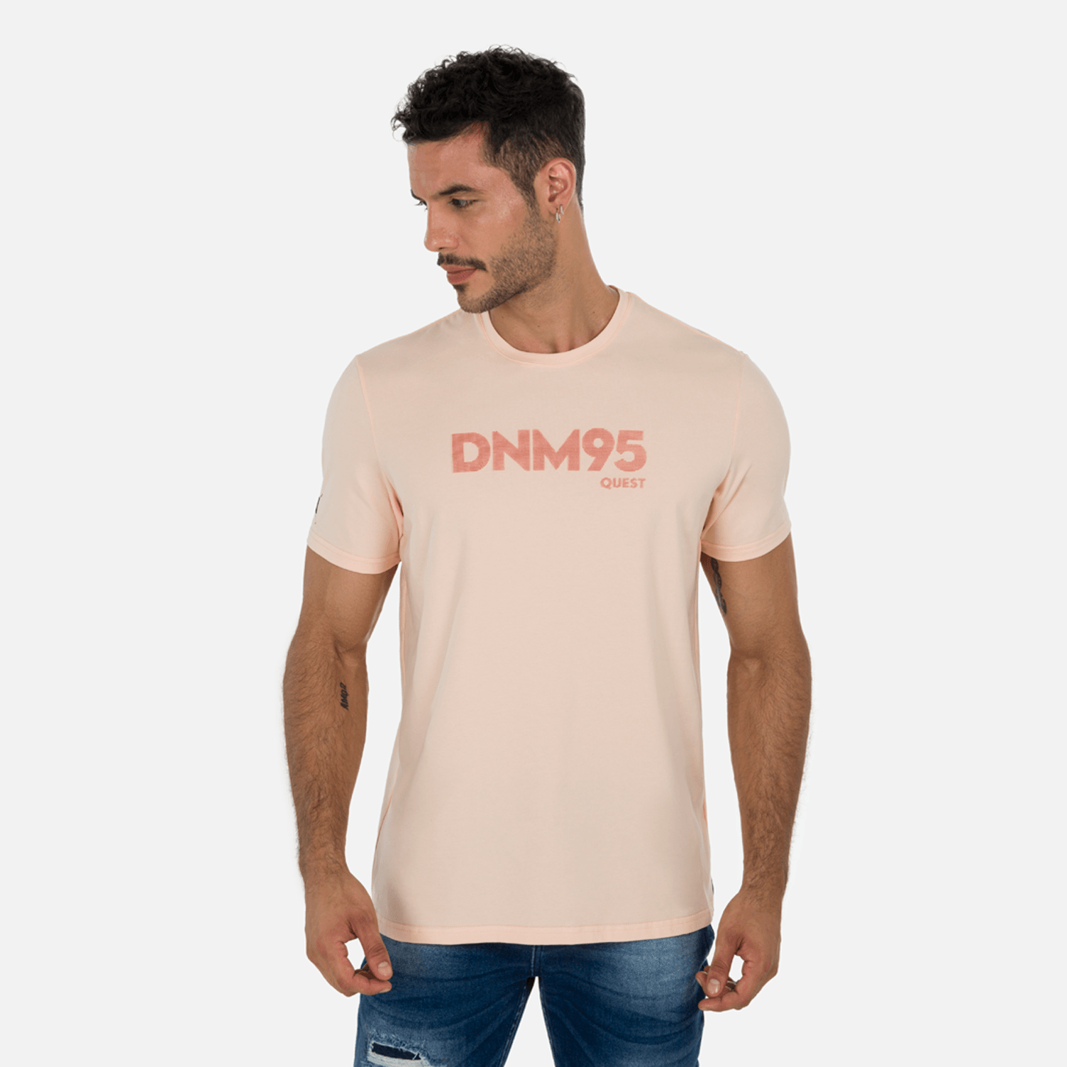 Camiseta Premium Manga Corta Color Peach Parfait Para Hombre