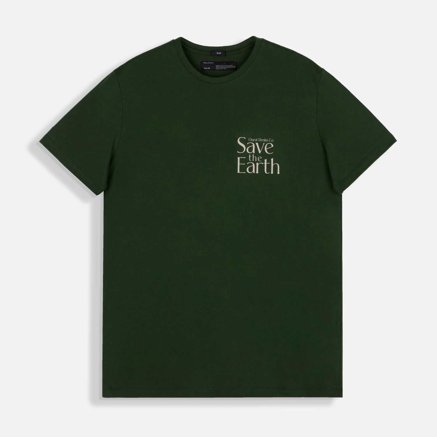 Camiseta Estampado Localizado Color Hunter Green Para Hombre