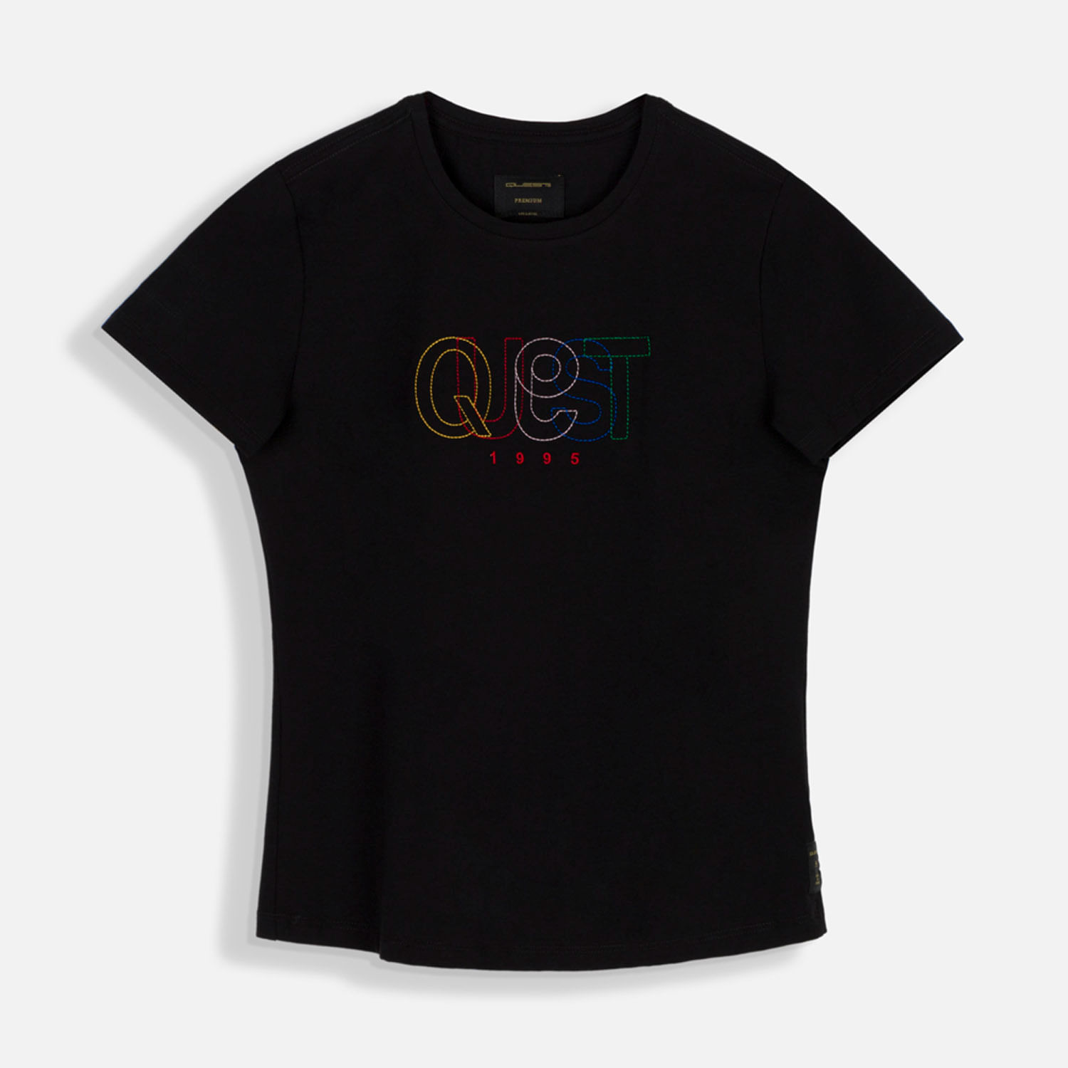 Camiseta Premium Manga Corta Color Negro Para Mujer