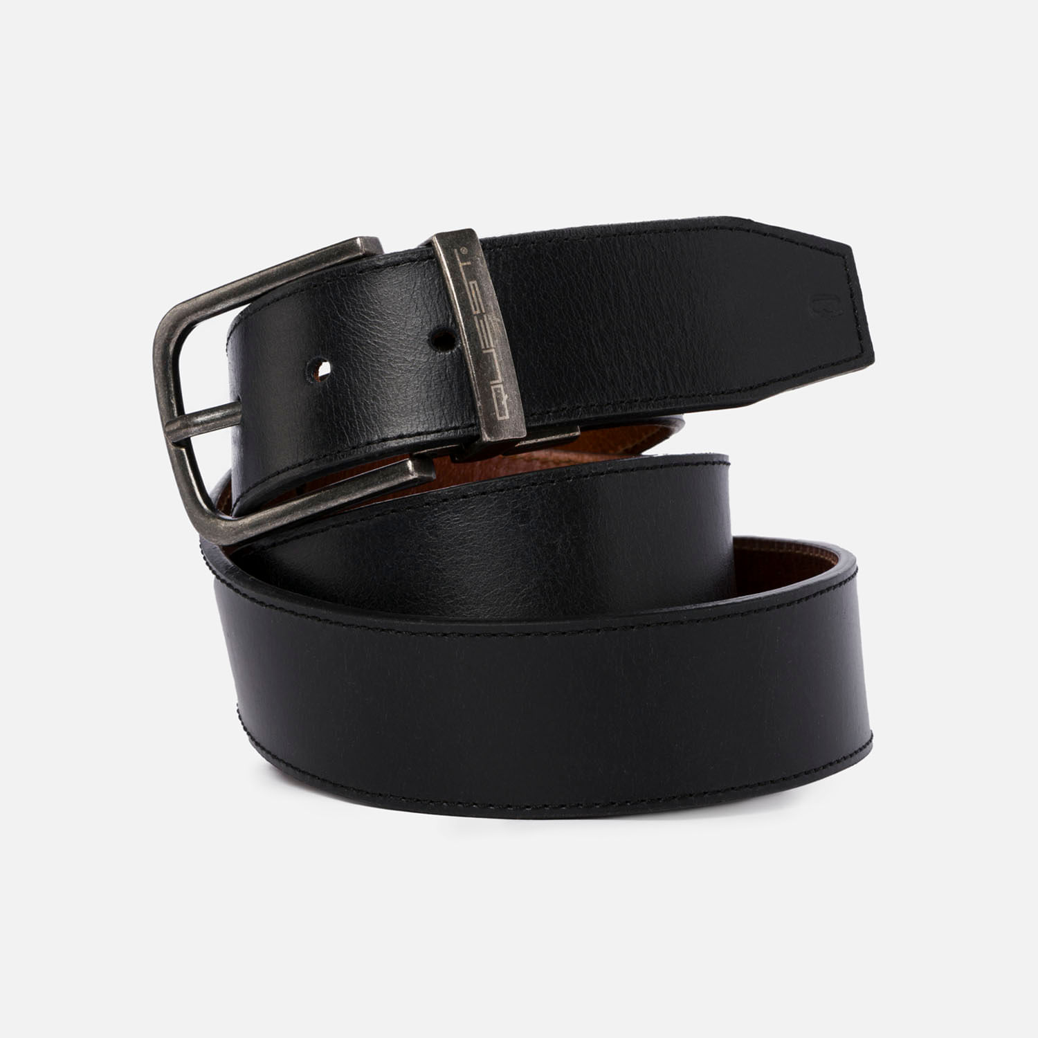 Correa Cuero Color Negro Para Hombre