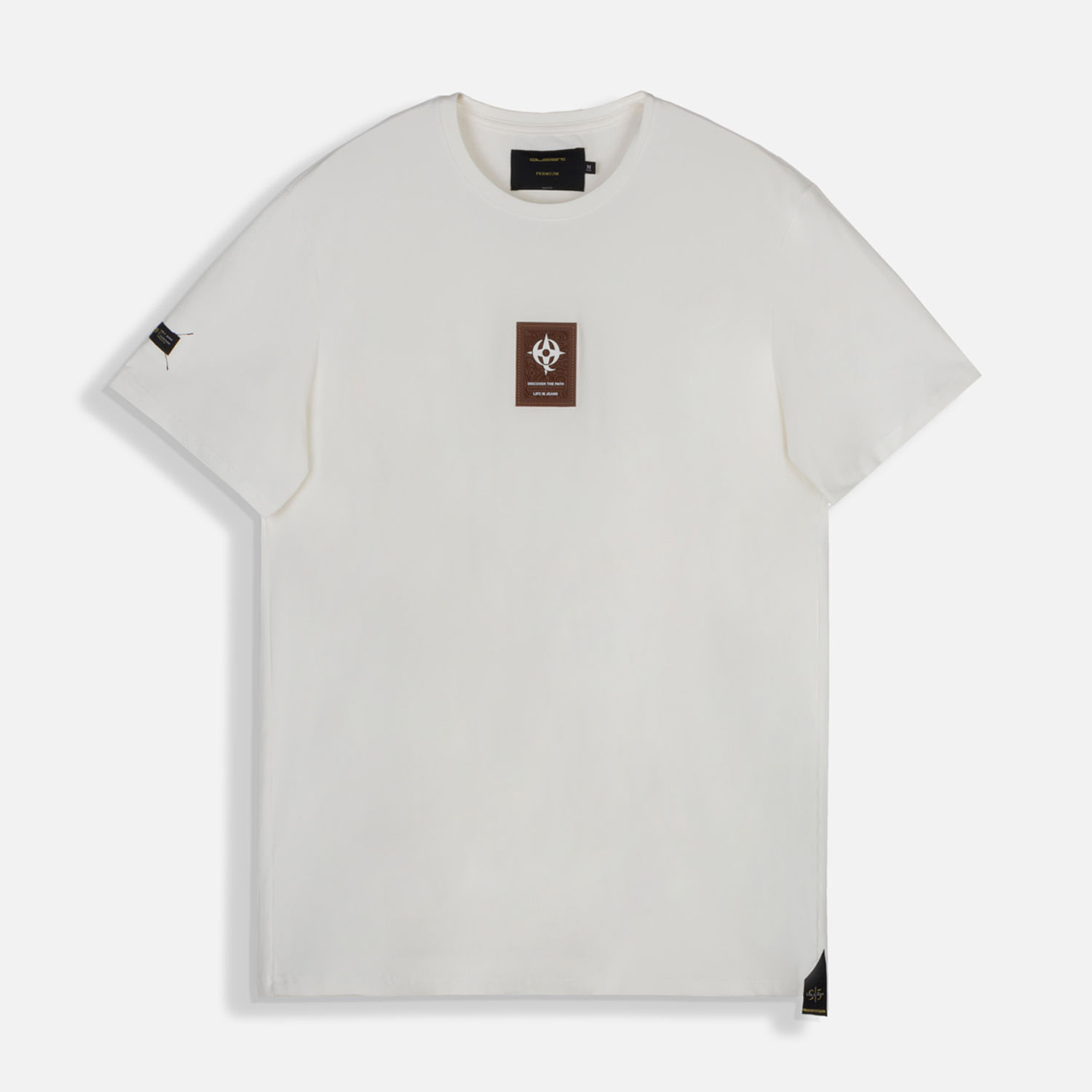 Camiseta Premium Manga Corta Color Ivory Marfil Para Hombre
