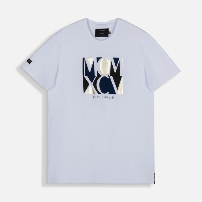 Camiseta Premium Manga Corta Color Blanco Blanco Para Hombre