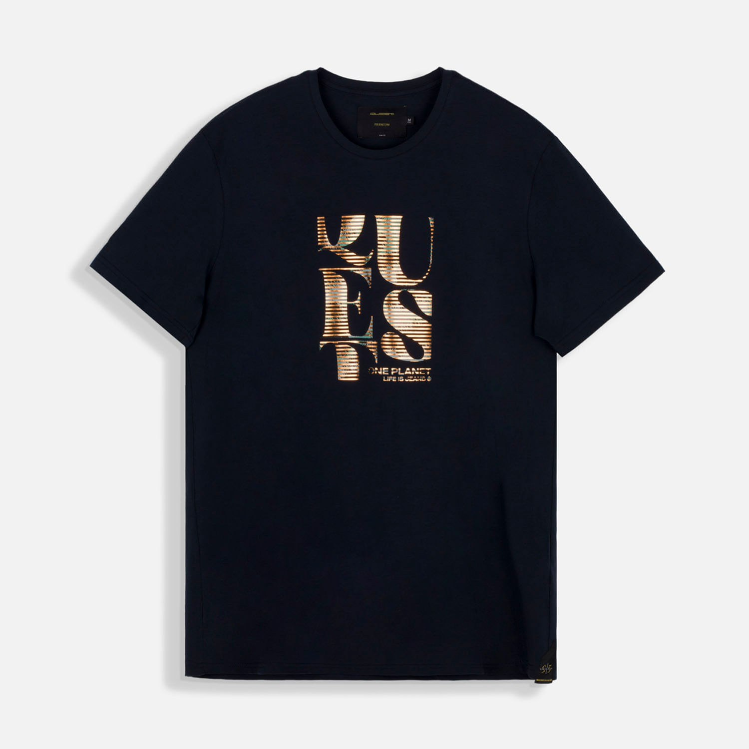 Camiseta Premium Manga Corta Color Azul Noche Para Hombre