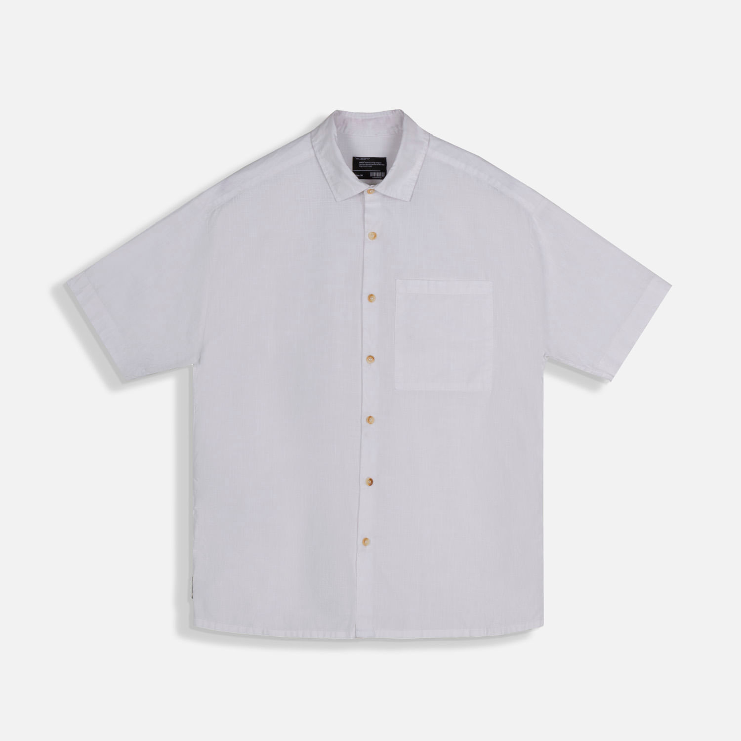 Camisa Manga Corta Color Blanco Para Hombre