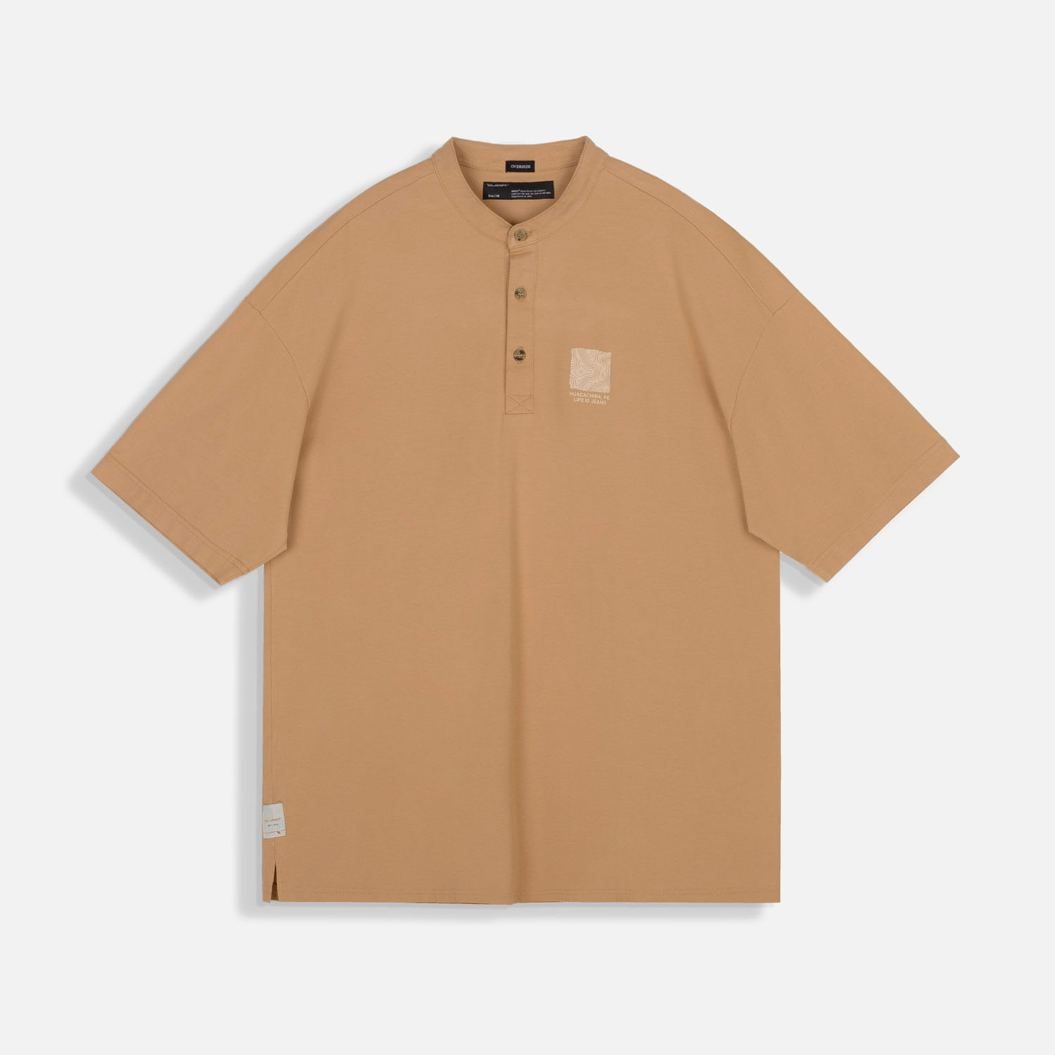 Polo Manga Corta Color Camel Claro Para Hombre