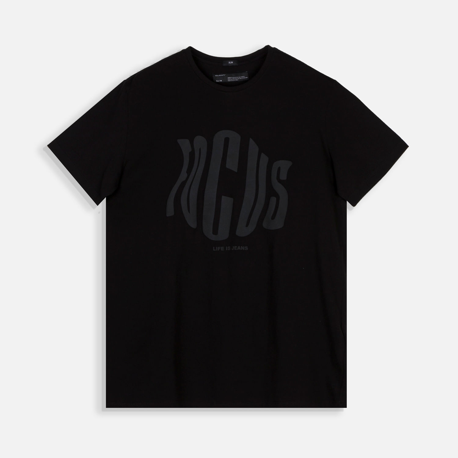 Camiseta Estampado Localizado Color Negro Para Hombre