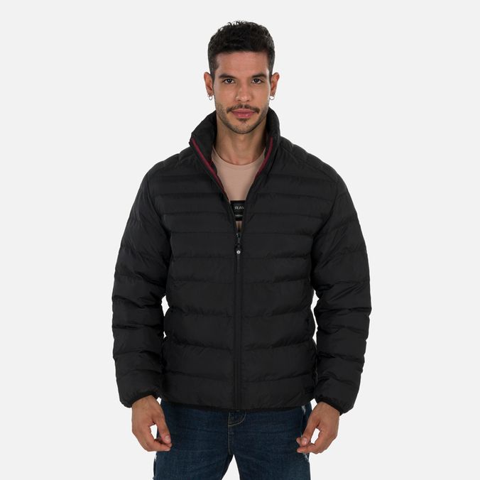Chaqueta Acolchada Color Negro Para Hombre