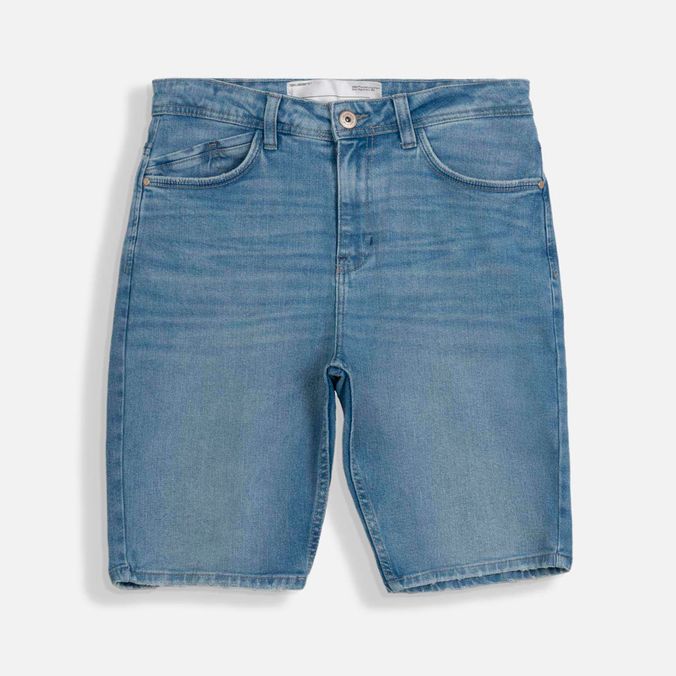 Bermuda 5 Bolsillos Color Azul Claro Para Hombre