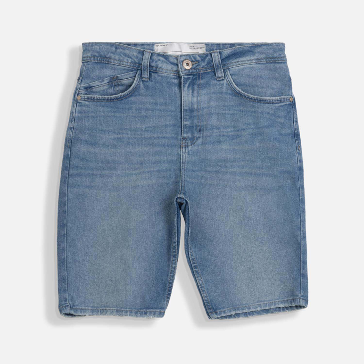 Bermuda 5 Bolsillos Color Azul Claro Para Hombre