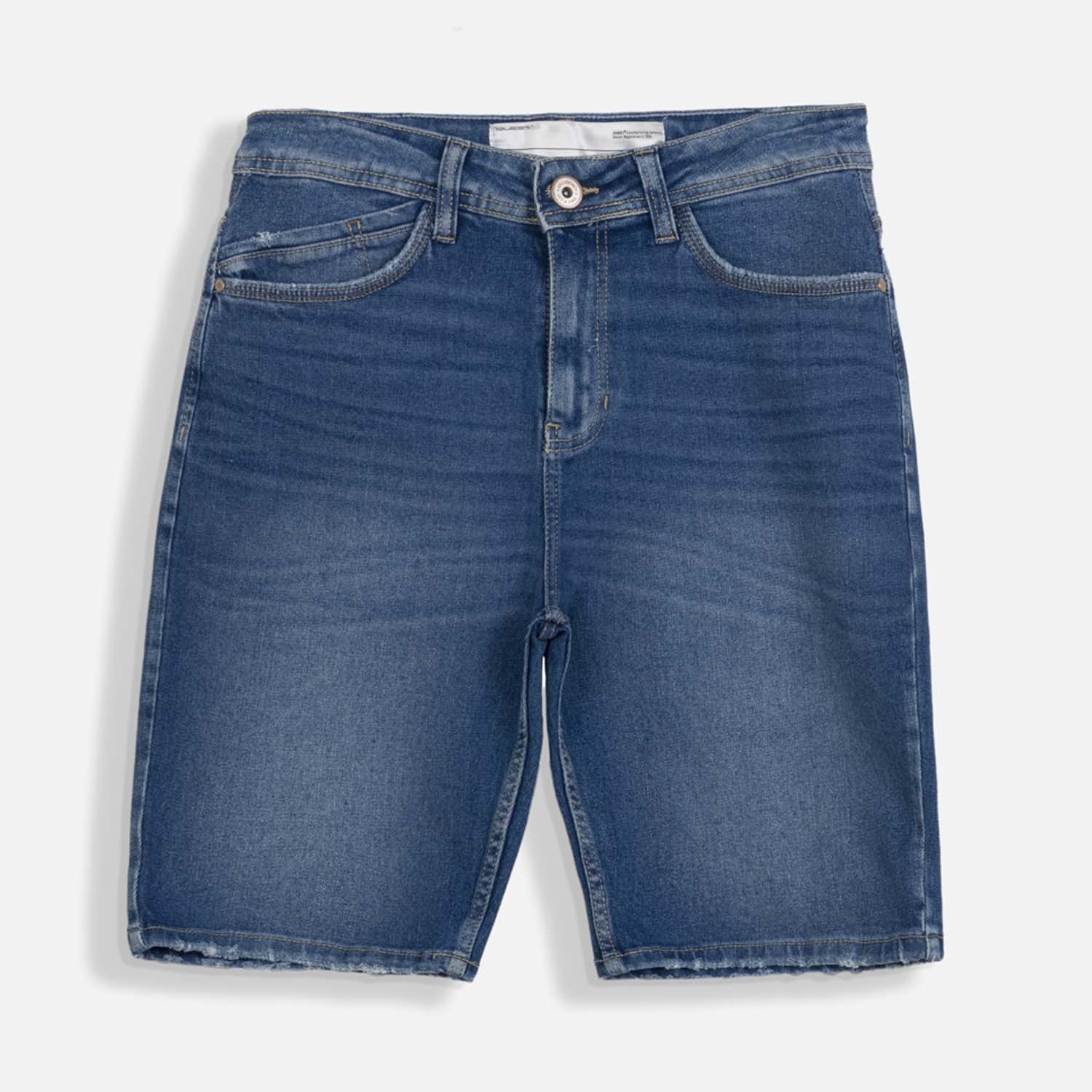 Bermuda 5 Bolsillos Color Azul Medio Para Hombre