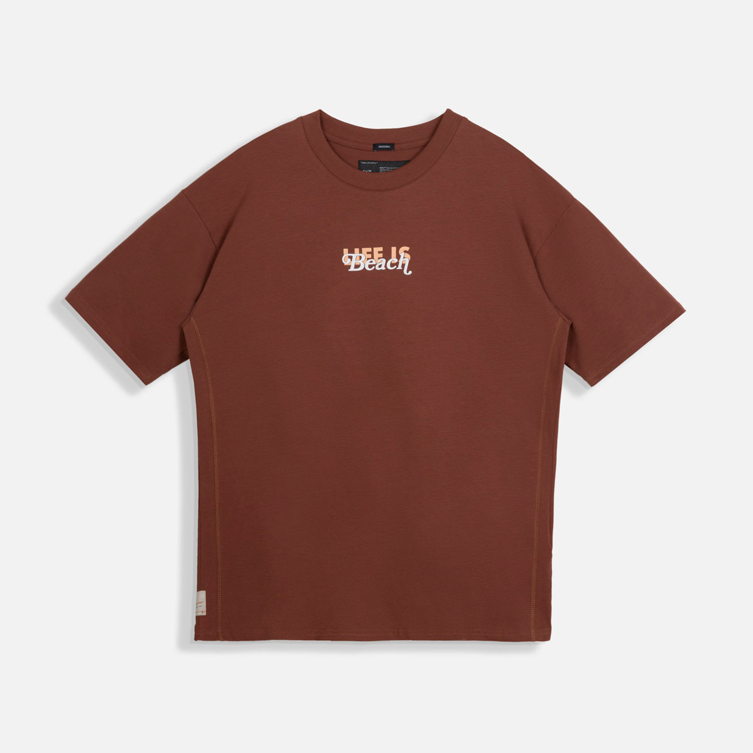 Camiseta Manga Corta Color Brunette Para Hombre