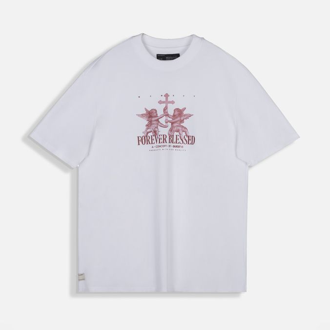 Camiseta Manga Corta Color Blanco Blanco Para Hombre