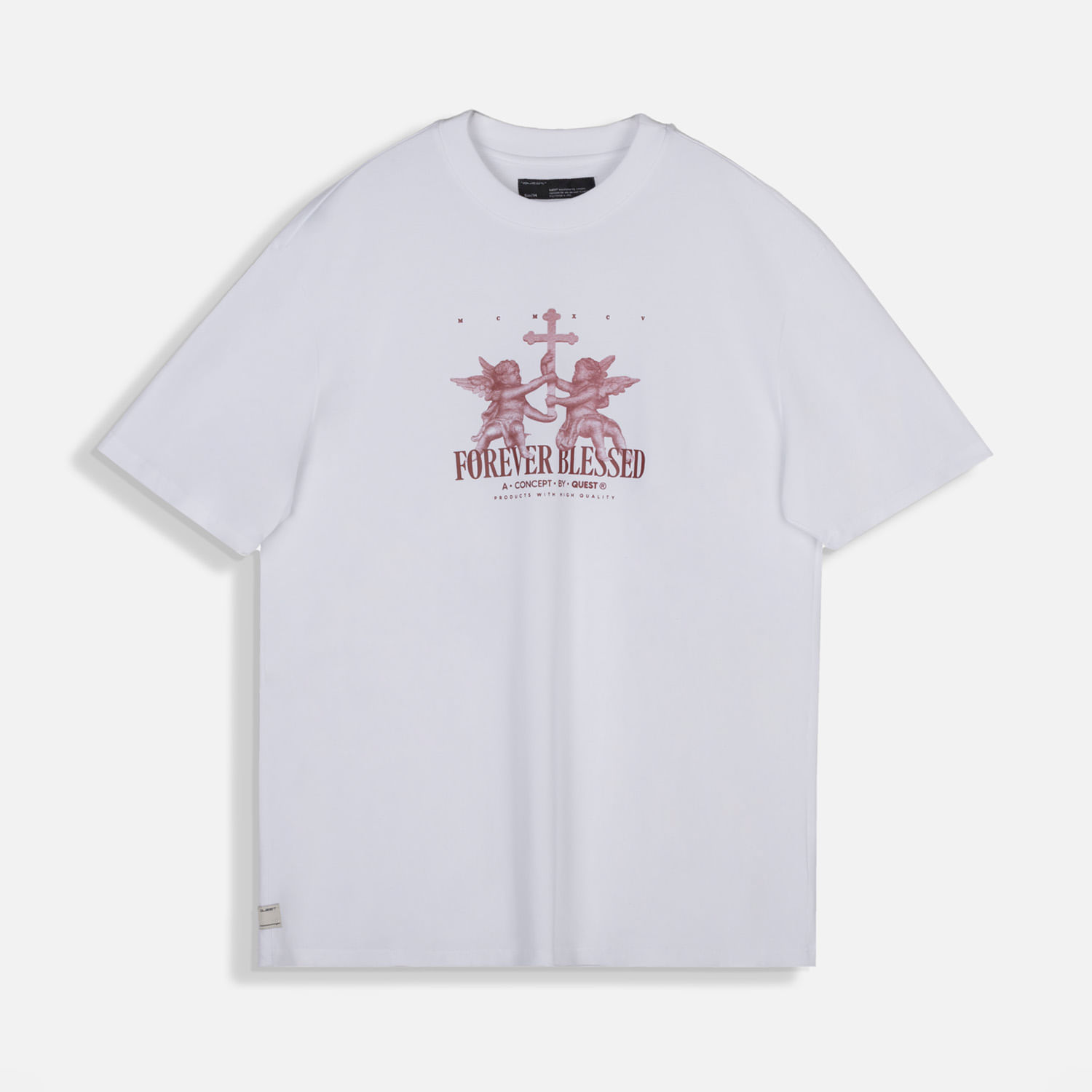 Camiseta Manga Corta Color Blanco Blanco Para Hombre