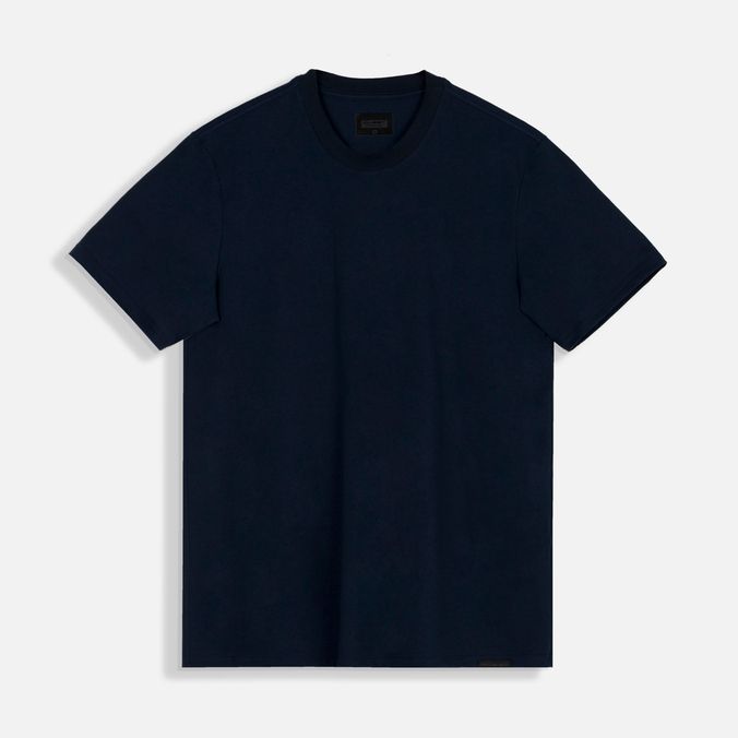 Camiseta Premium Manga Corta Color Azul Oscuro Para Hombre